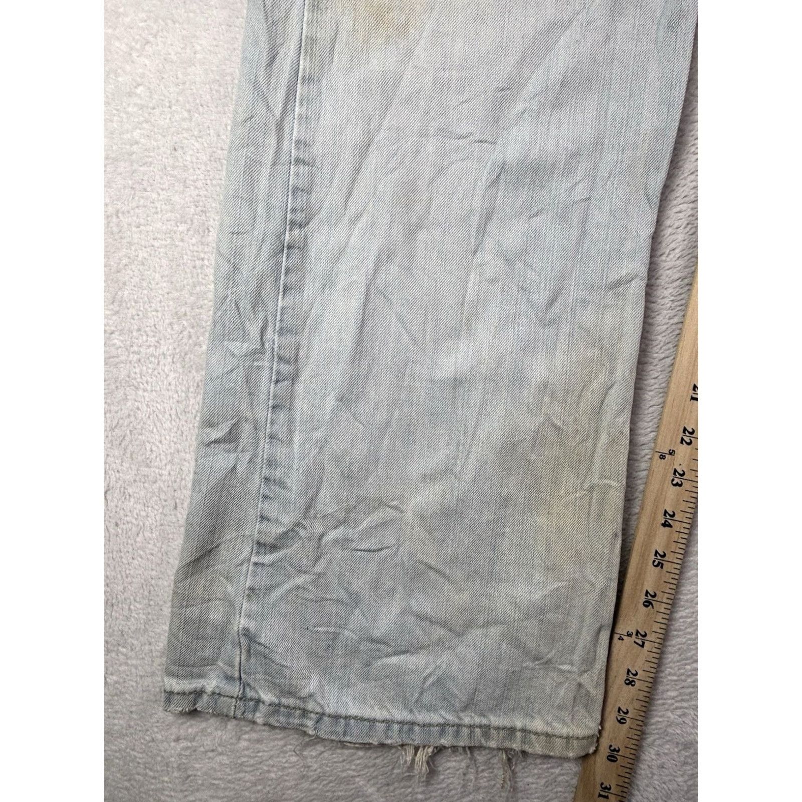 Levi's VINTAGE Levi's 527 Jeans Men 36x30 Light Wash Bootcut Distressed Stained 5-Pocket Denim Blue Size US 36 / EU 52 - 4 Thumbnail