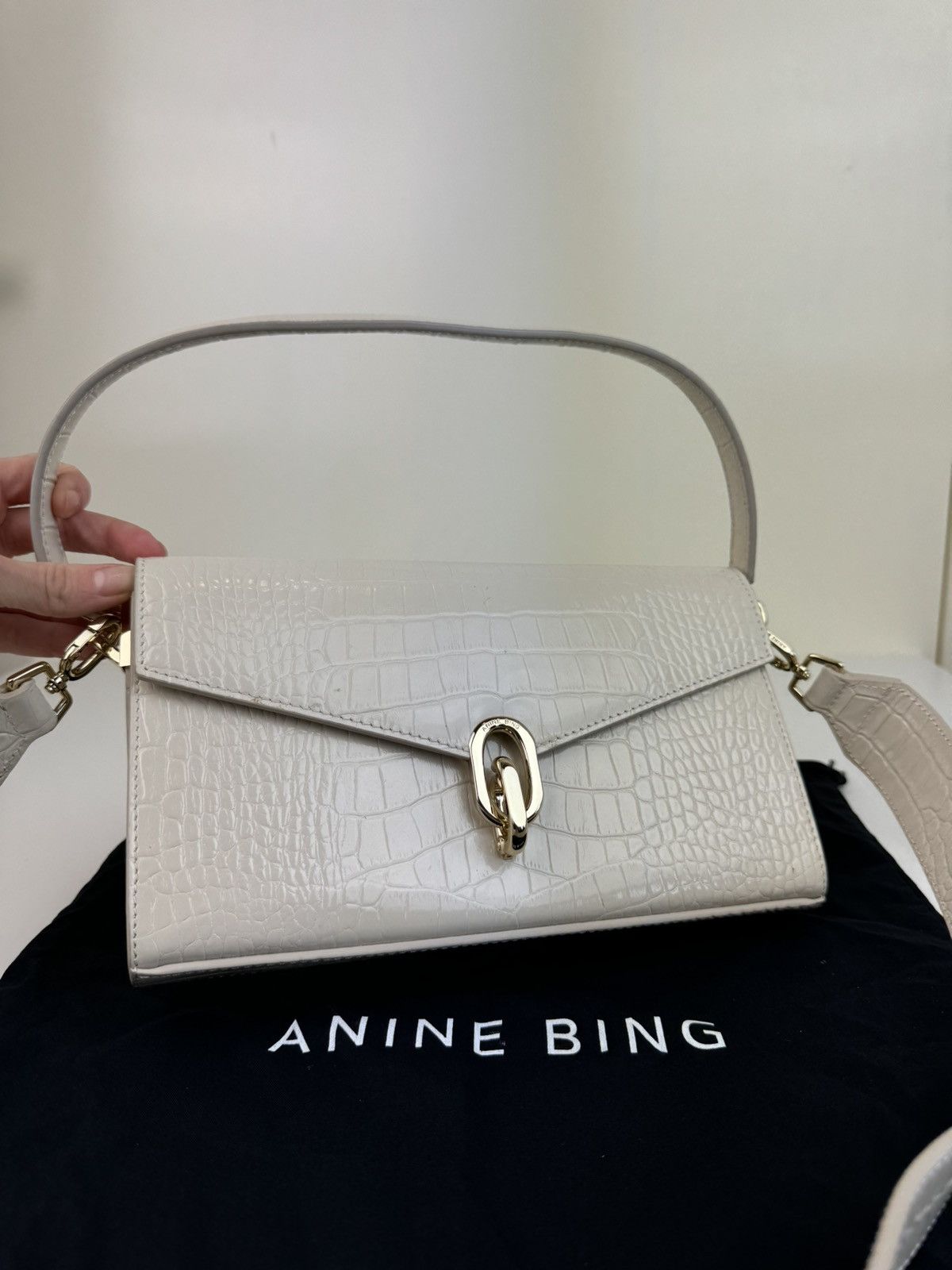 Anine Bing Anine Bing Colette leather croco embossed bag hand crossbody Size ONE SIZE - 7 Thumbnail