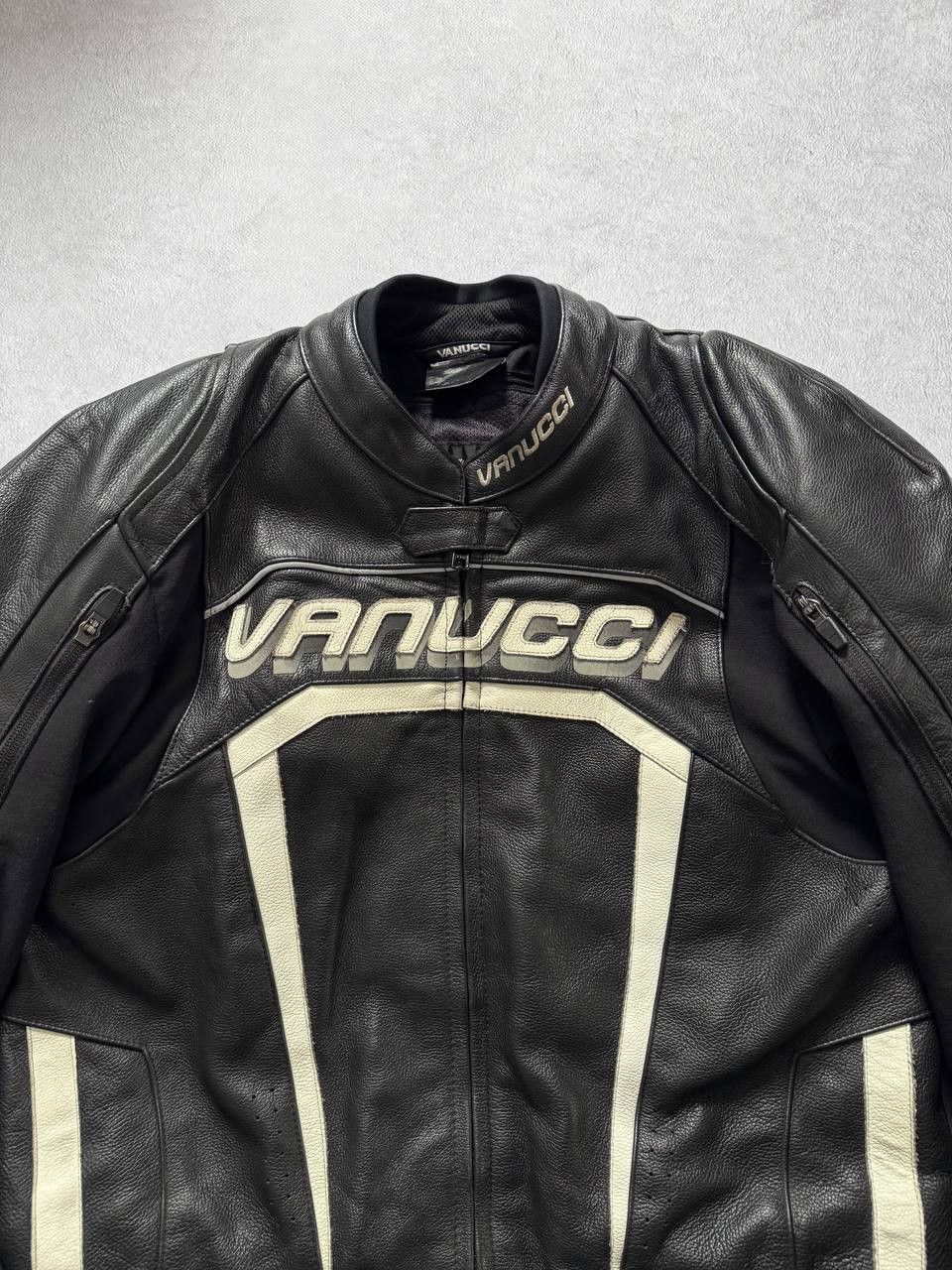 Other Vanucci Moto Racing Leather Jacket With Protectors Size US L / EU 52-54 / 3 - 6 Thumbnail