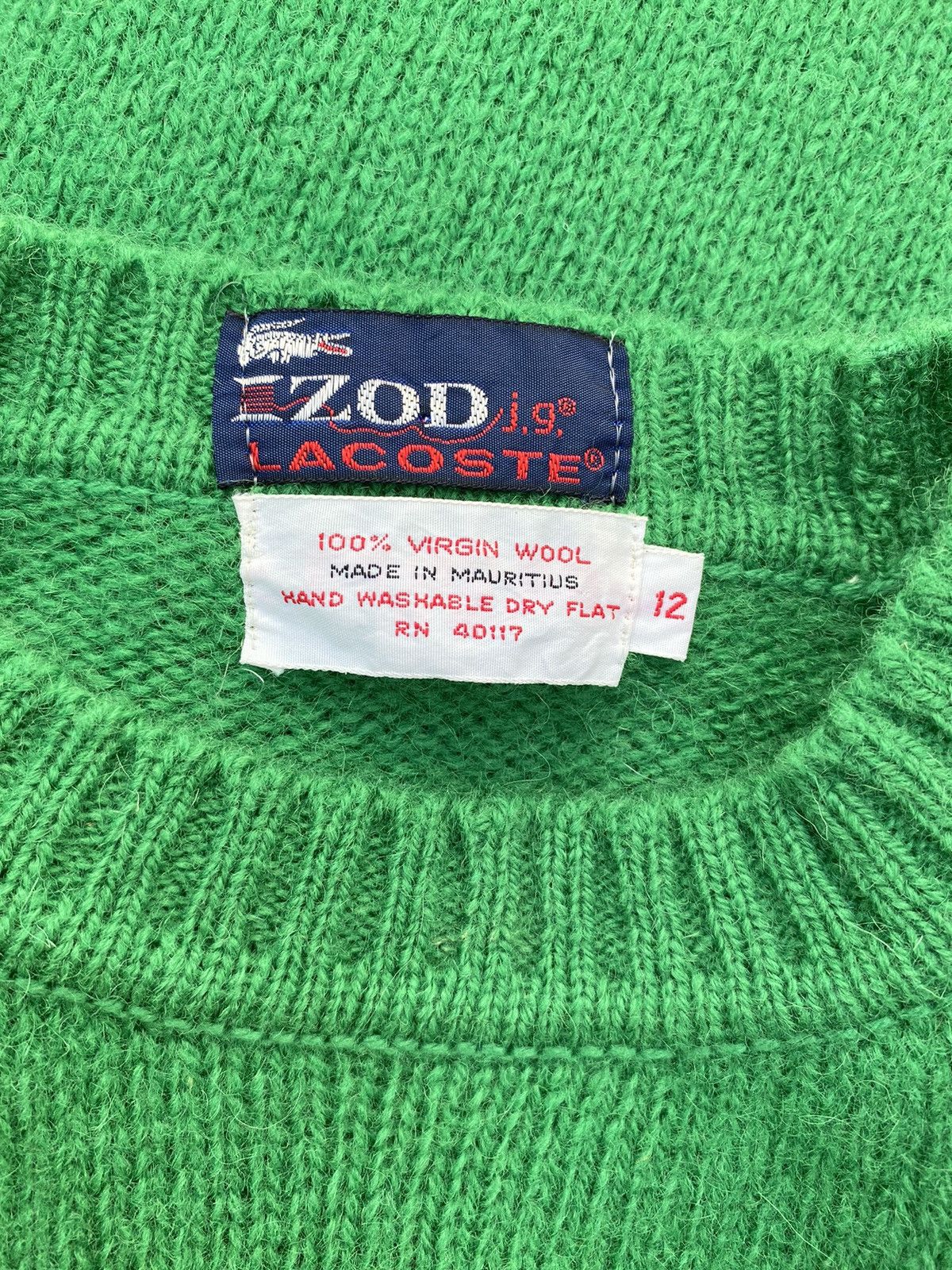 Lacoste LACOSTE® Green Knit Sweater Size US XXS / EU 40 - 4 Thumbnail