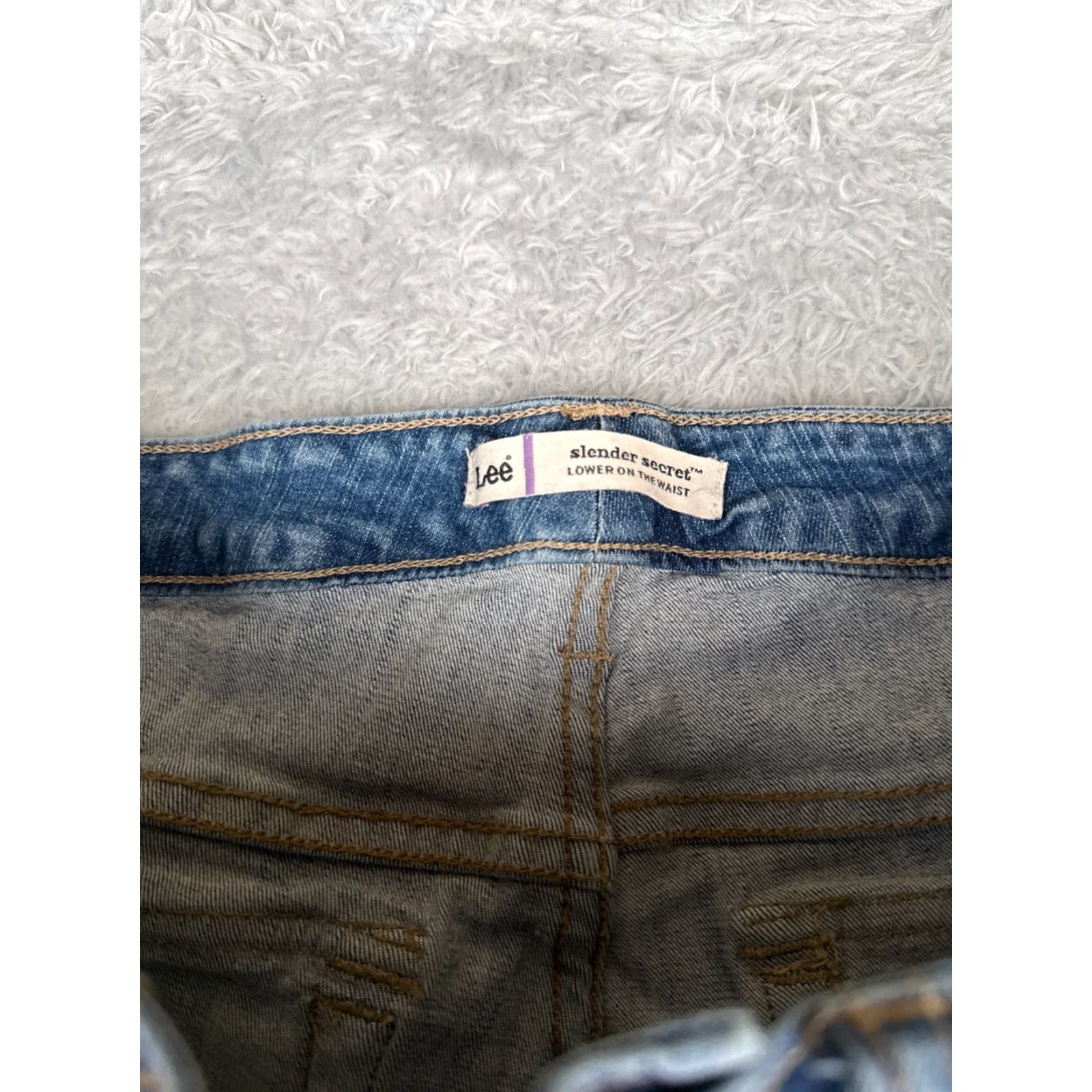 Lee Lee Jeans Women Boots Cut Denim 29x30 Blue Mid Rise 10 Regular Inseam 30 5-Pocket Cotton Blend Vintage No - Size 32" / US 10 / IT 46 - 6 Thumbnail