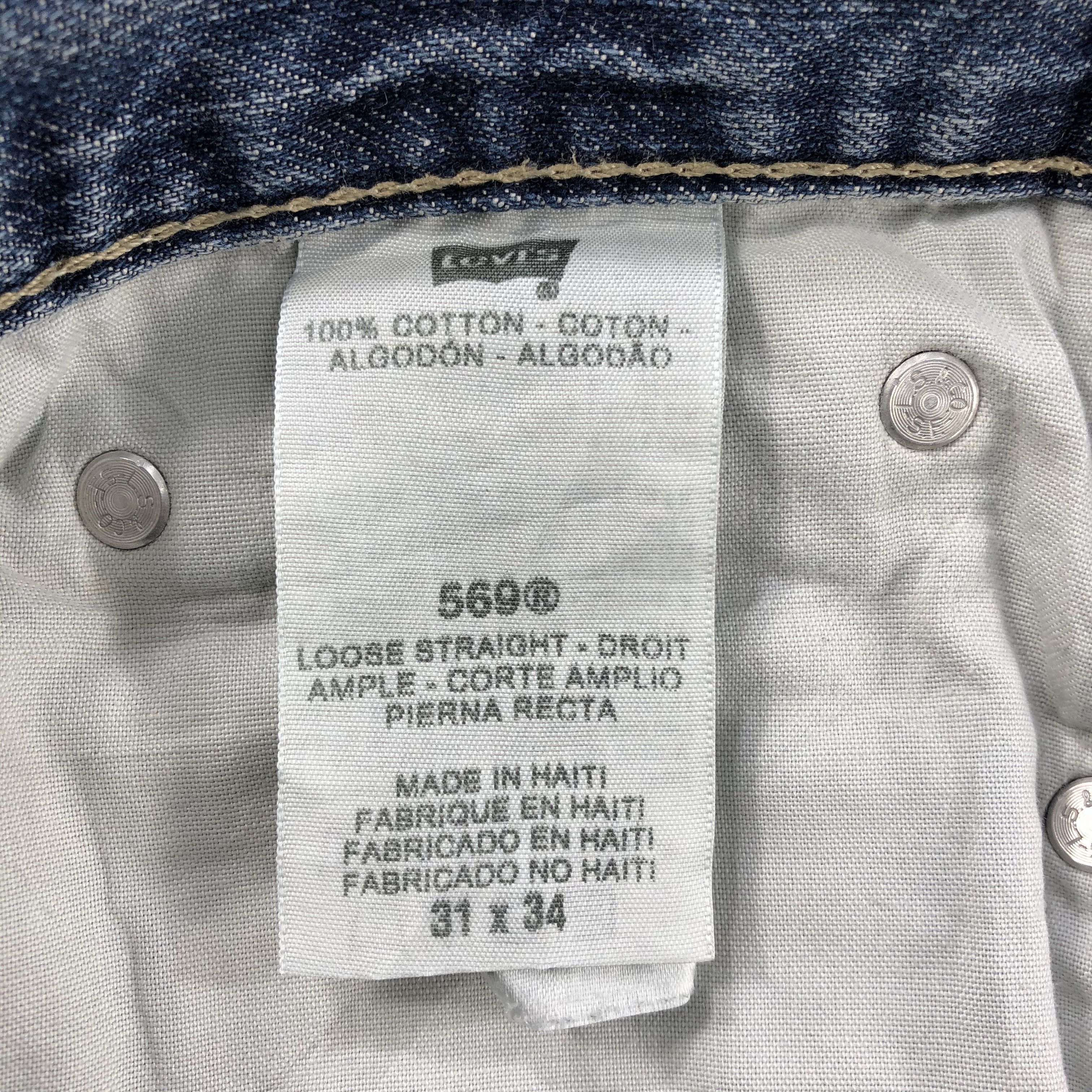 Levi's Vintage Levis 569 Jeans Distressed Denim KJ666 Size US 31 - 10 Thumbnail