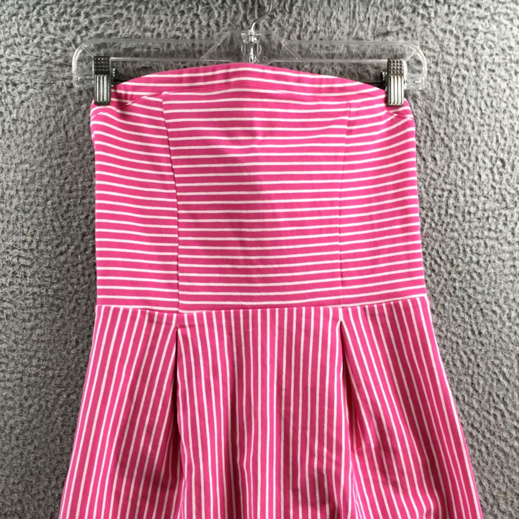 Old Navy Old Navy Dress Strapless Pink Cotton Blend Petite Small Womens Midi A-Line Casual Size S / US 4 / IT 40 - 2 Thumbnail
