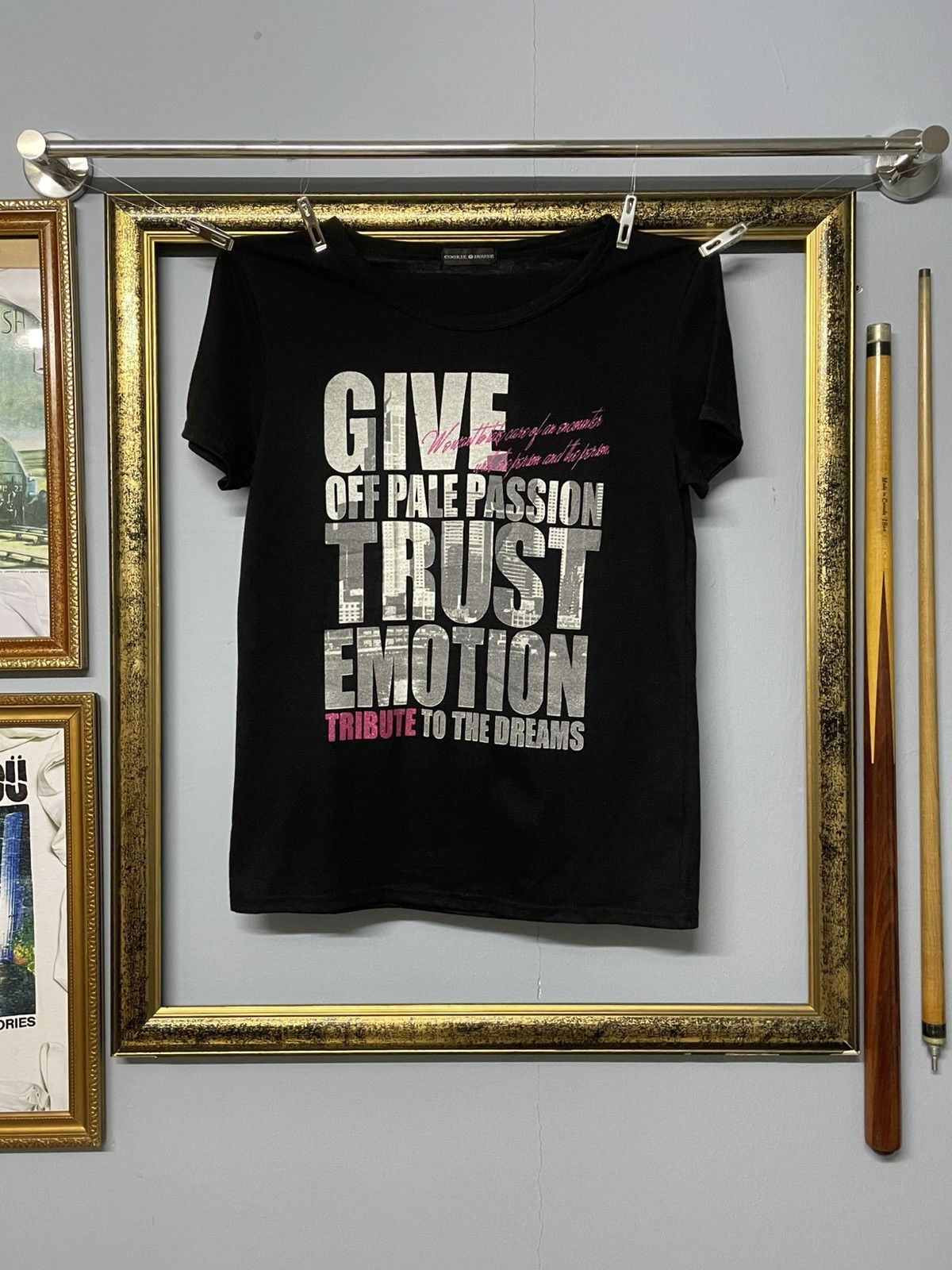 Vintage Japan Designer Cookie House Trust Emotion Poem Tee