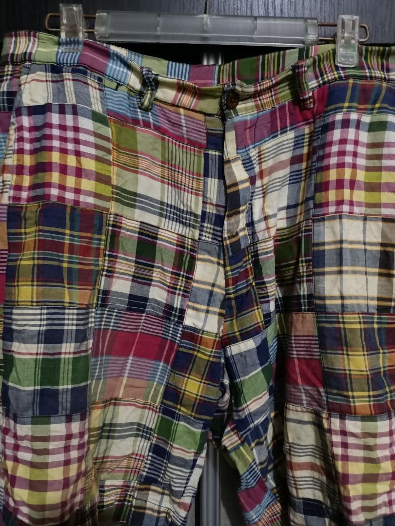 Polo Ralph Lauren Vintage Polo Ralph Lauren Madras Patchwork Shorts Size US 38 / EU 54 - 2 Thumbnail