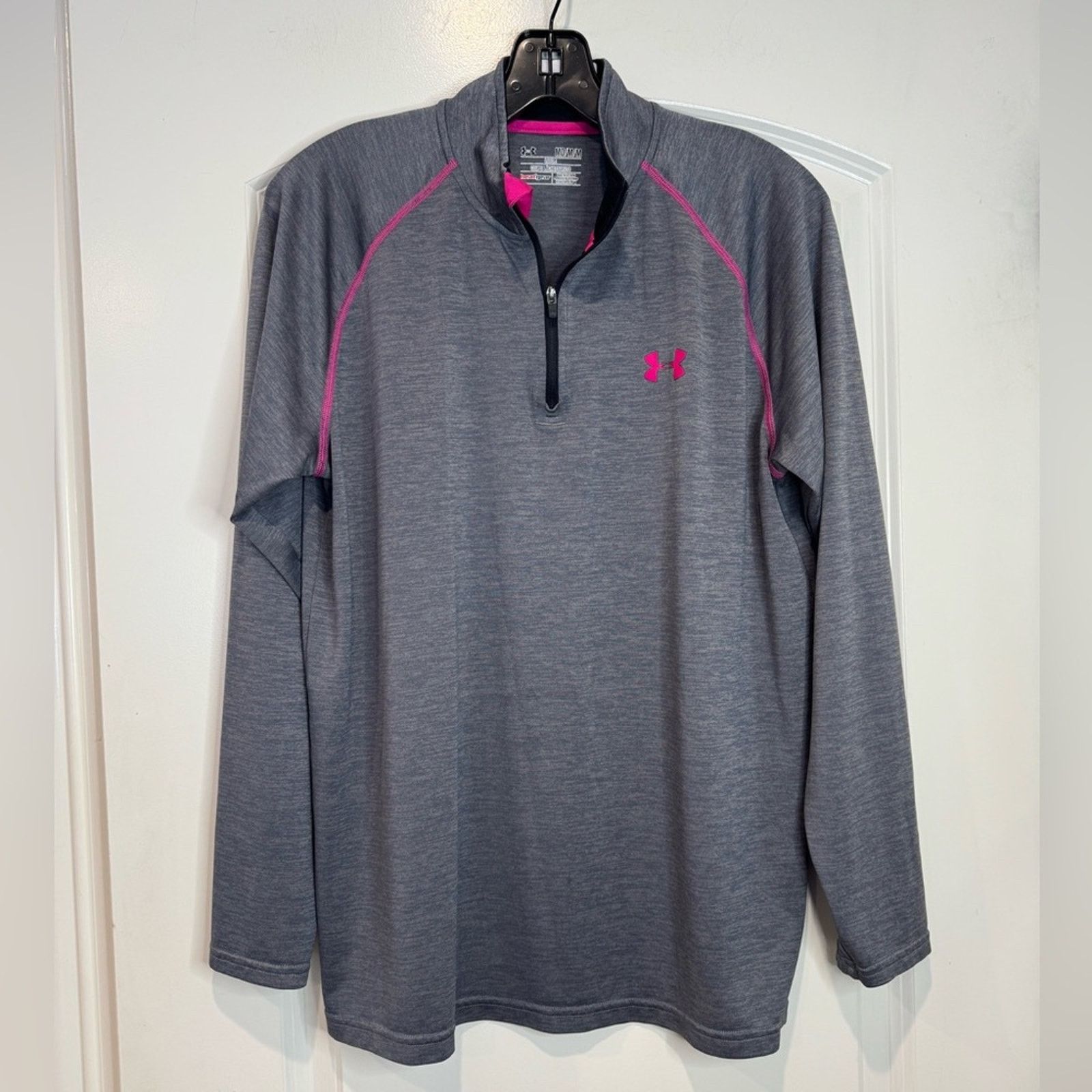 Under Armour Under Armour Heat Gear 1/4 Zip Grey With Pink Trim Size M Size M / US 6-8 / IT 42-44 - 9 Thumbnail