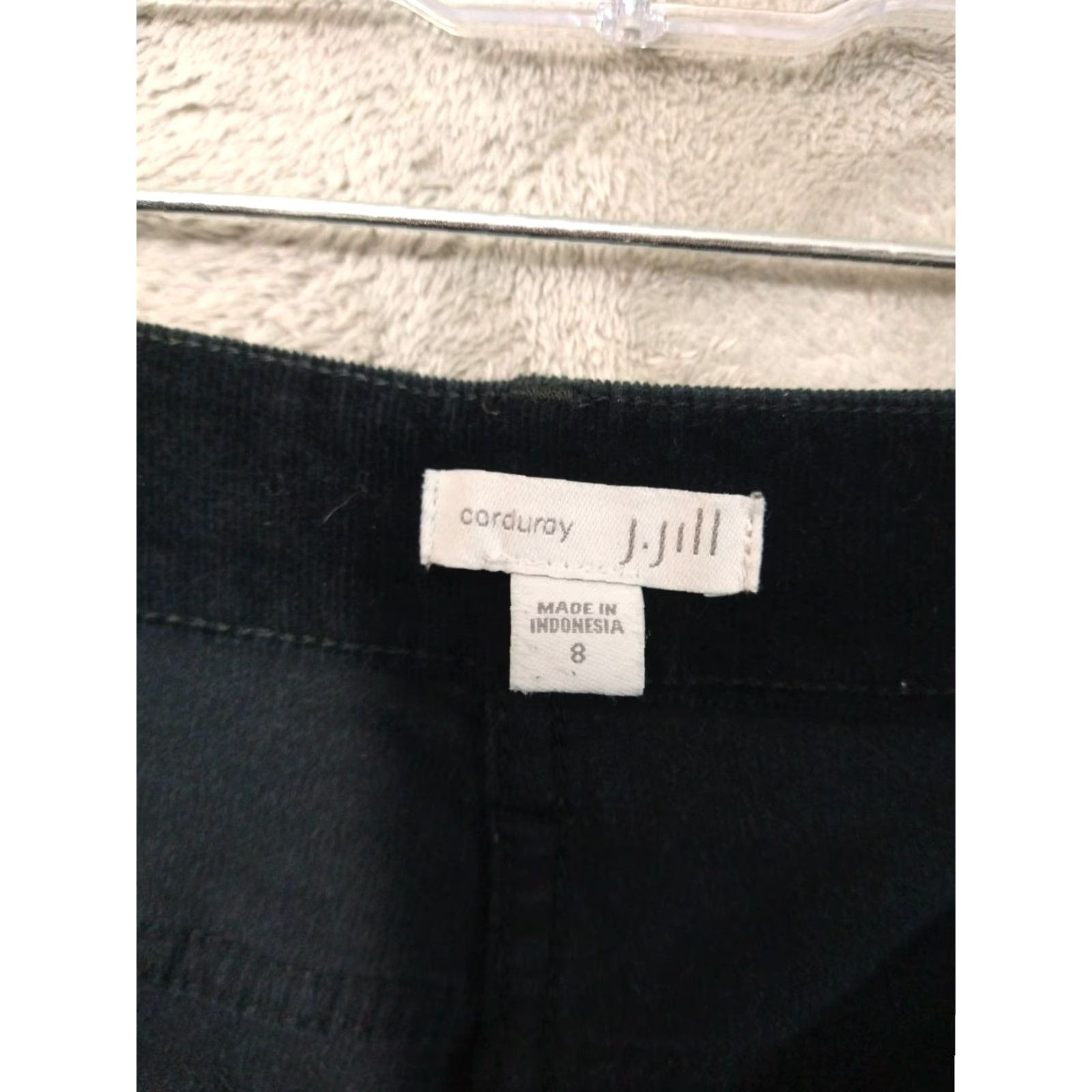 J. Jill J Jill Pants Womens 8 Black Corduroy Slim Straight Leg Mid Rise Stretch Size 30" / US 8 / IT 44 - 7 Thumbnail