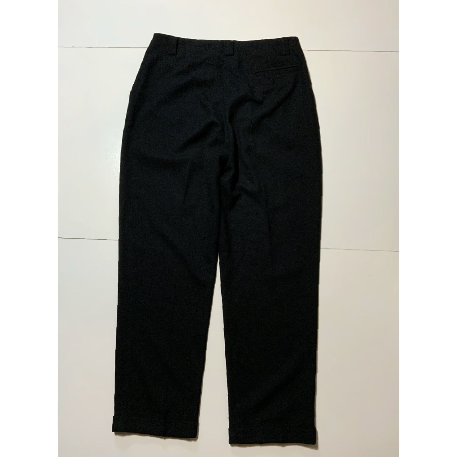 Vintage VINTAGE 80s Studio Tokyo International Japan Wool Black Pleated Cuffed Pants 36 Size US 36 / EU 52 - 3 Thumbnail