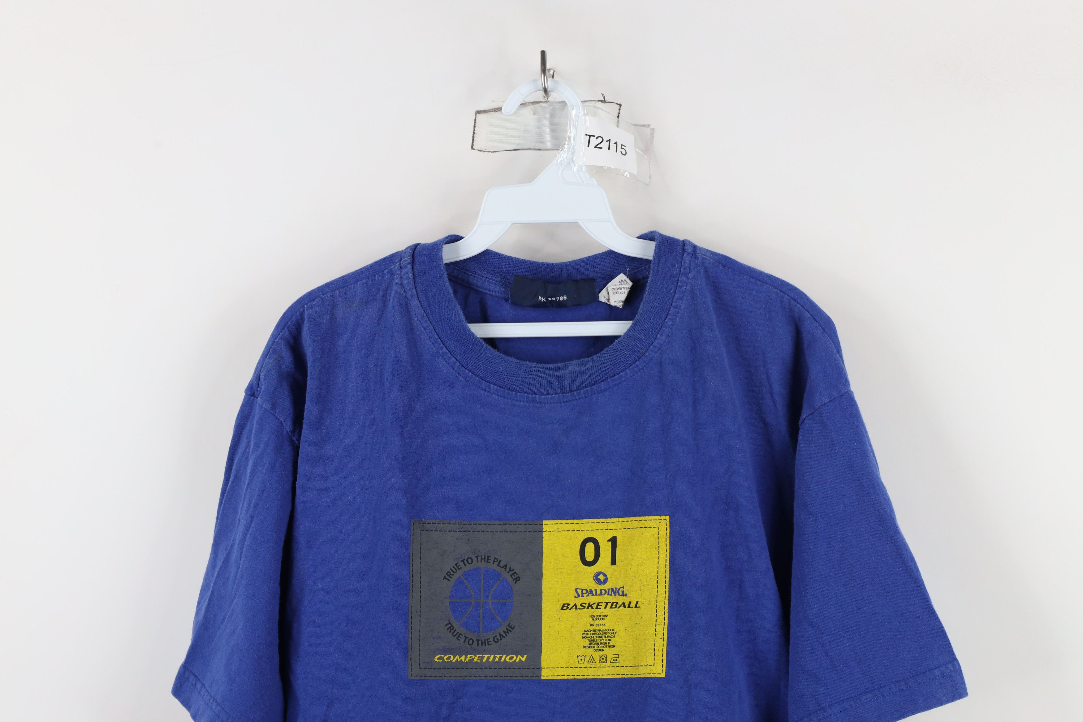 Vintage Vintage 90s Spalding Basketball Spell Out Box Logo T-Shirt Size US L / EU 52-54 / 3 - 2 Thumbnail
