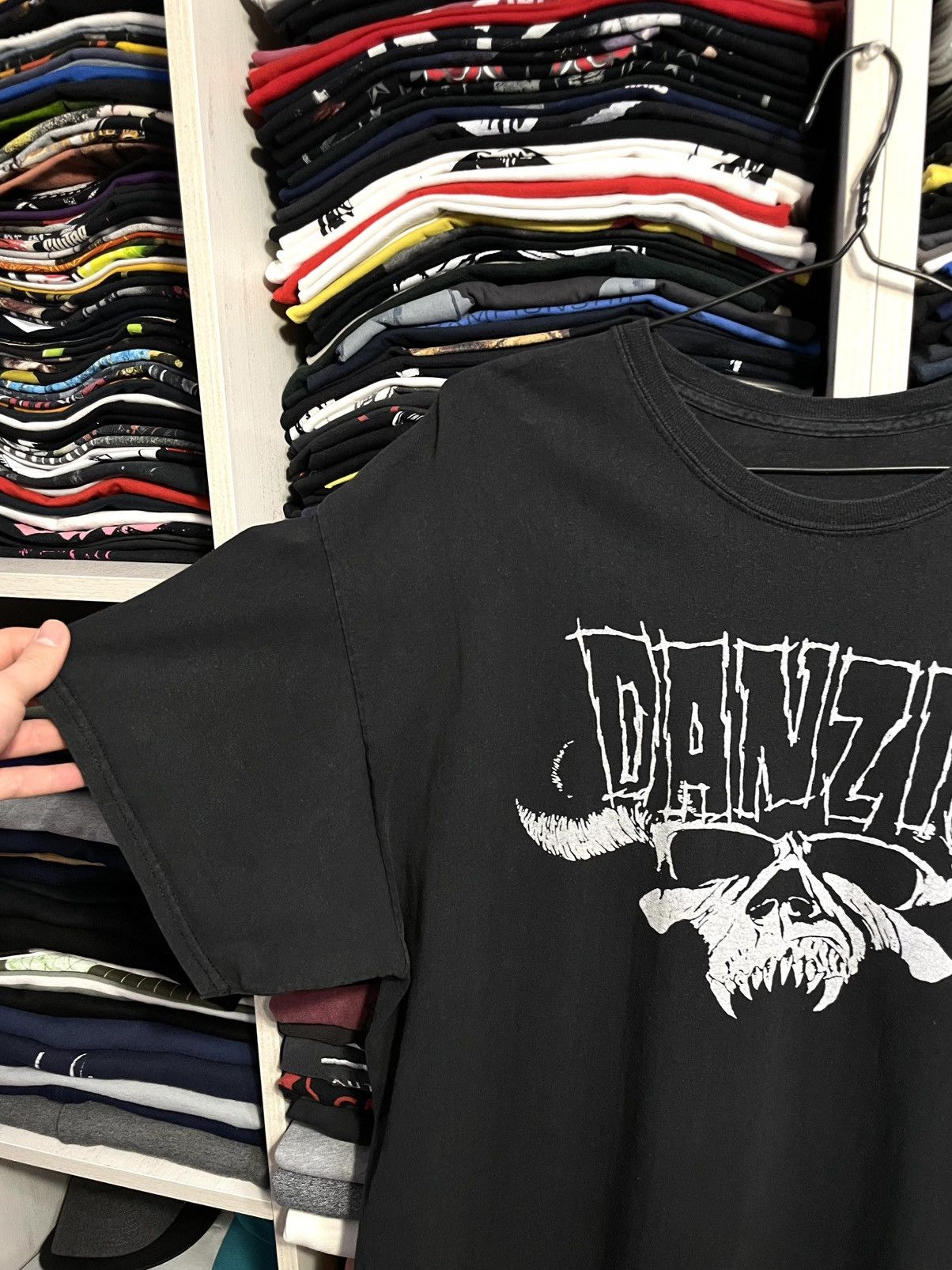 Band Tees Vintage 00s Danzig Heavy Metal Band Misfits Faded T-Shirt Size US XXL / EU 58 / 5 - 7 Thumbnail