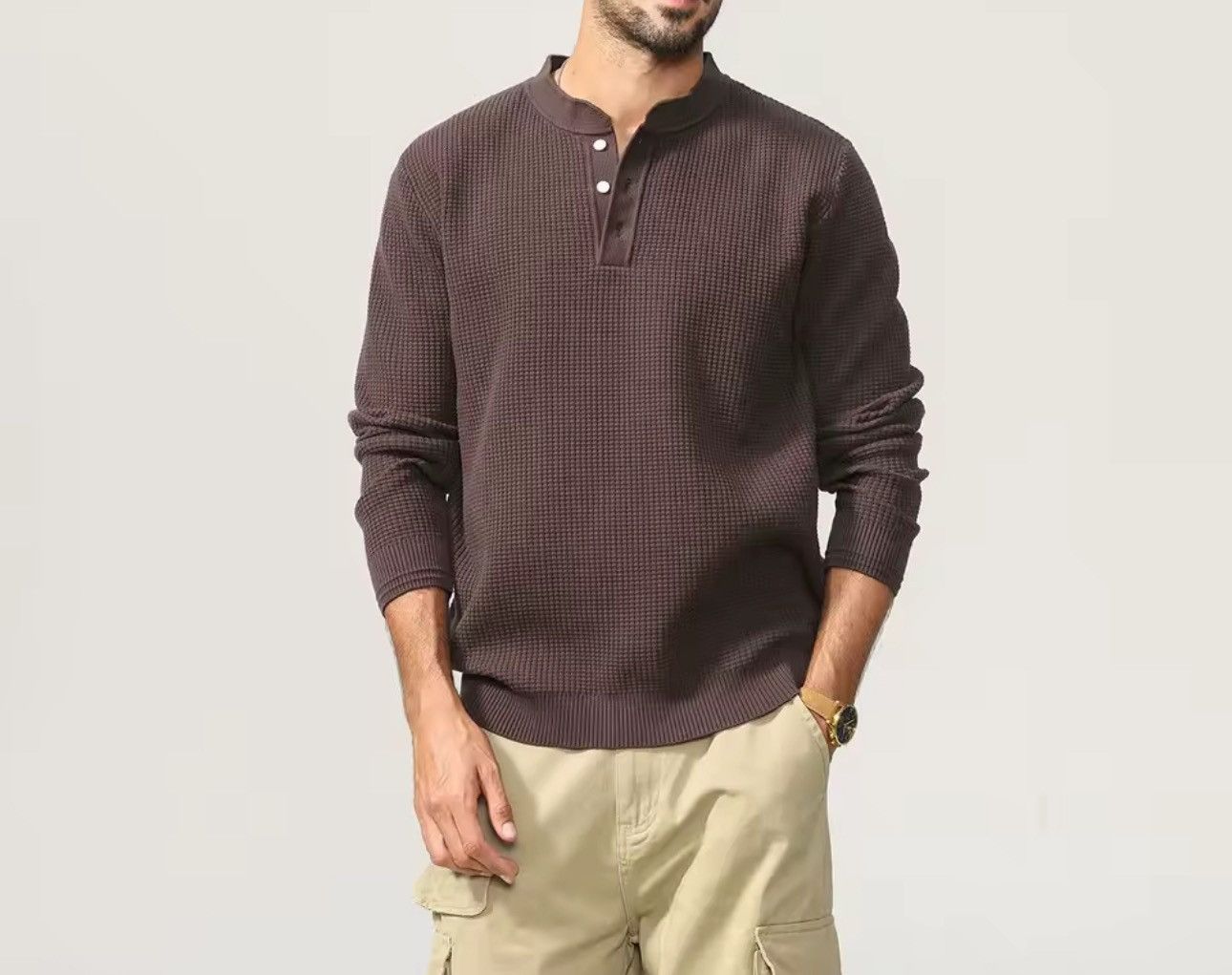 Other Knitted Casual Basic Retro Men’s V-Neck Sweater Pullover Size US M / EU 48-50 / 2 - 4 Thumbnail