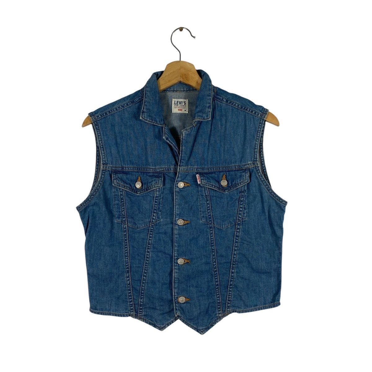 Levis For Ladies Vest Denim M Size Blue Colour