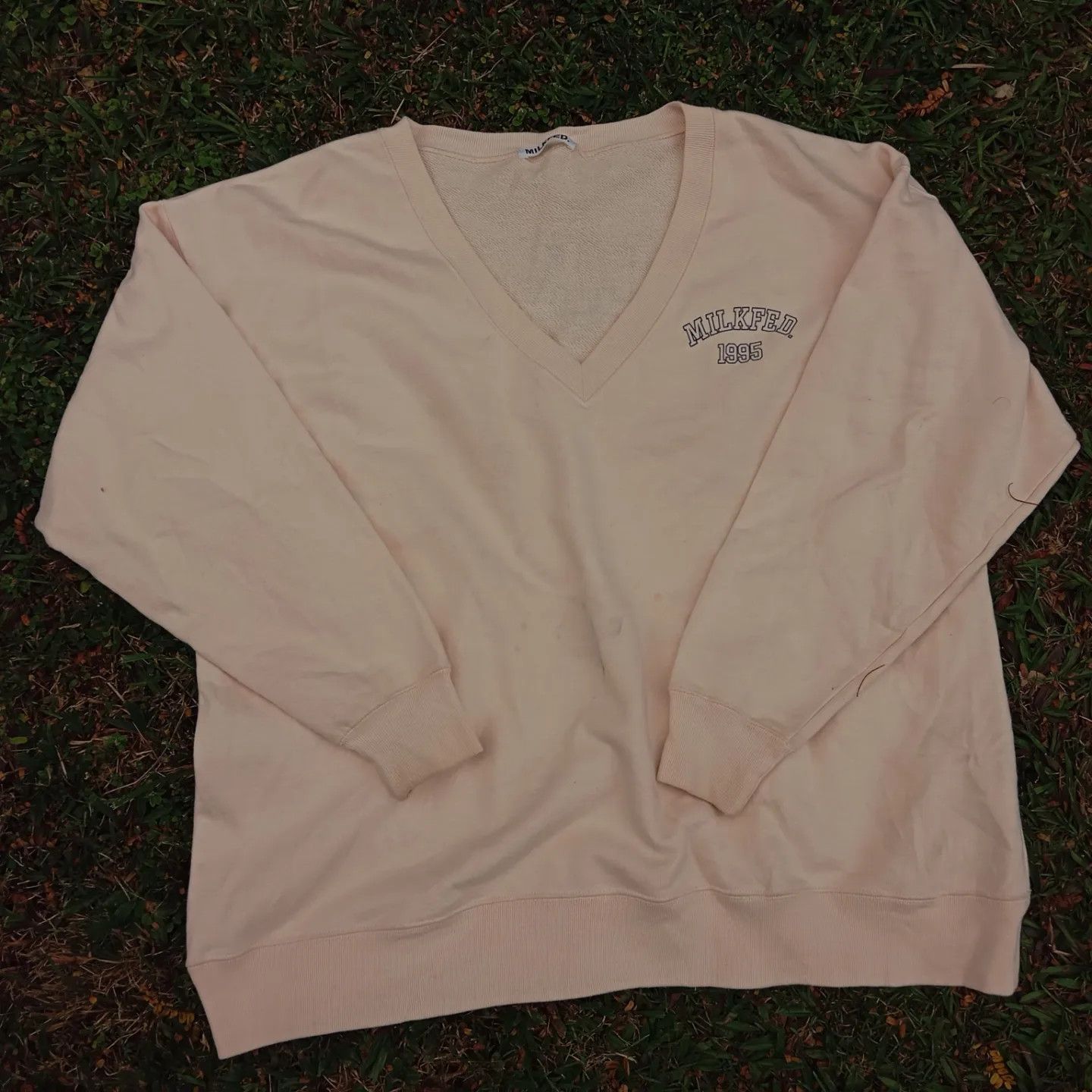 X-Girl Milkfed V Neck Sweatshirt Size ONE SIZE - 2 Thumbnail