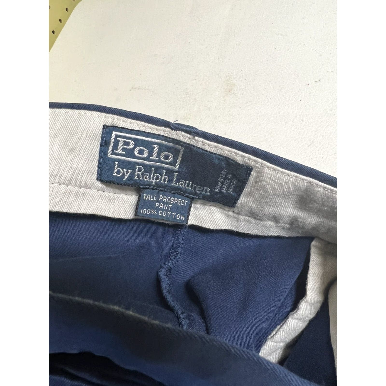 Polo Ralph Lauren VINTAGE Polo Ralph Lauren Chino Pants Mens 39x35 Tall 100% Cotton Navy Blue Size US L / EU 52-54 / 3 - 5 Thumbnail