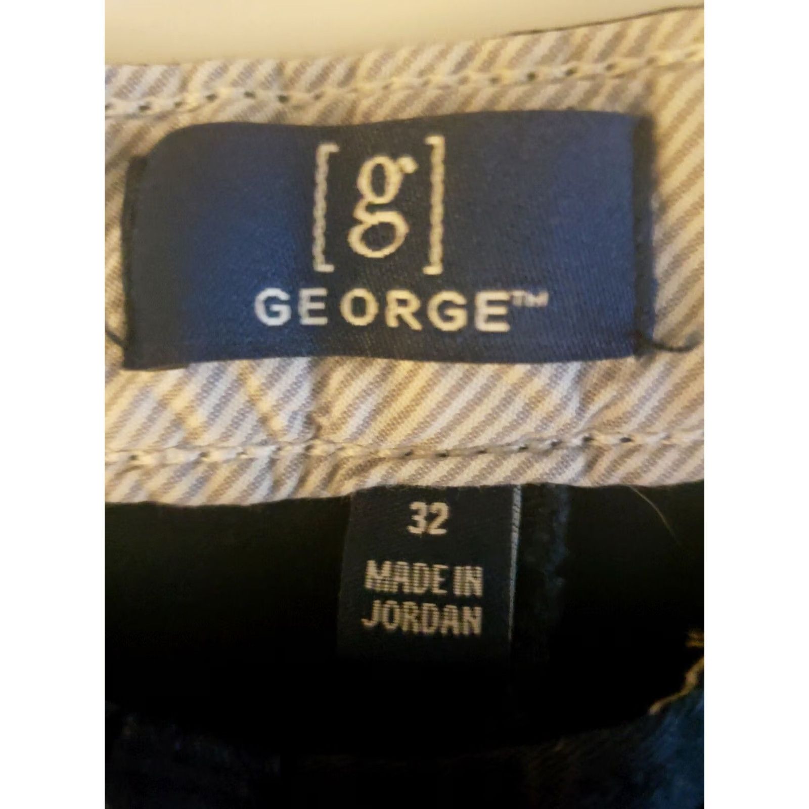 George George Shorts Men 32x10 Navy Blue Flat Front Stretch Moisture Wicking Casual Comfort Chino Inseam 10" Navy Mens Size US 32 / EU 48 - 6 Thumbnail