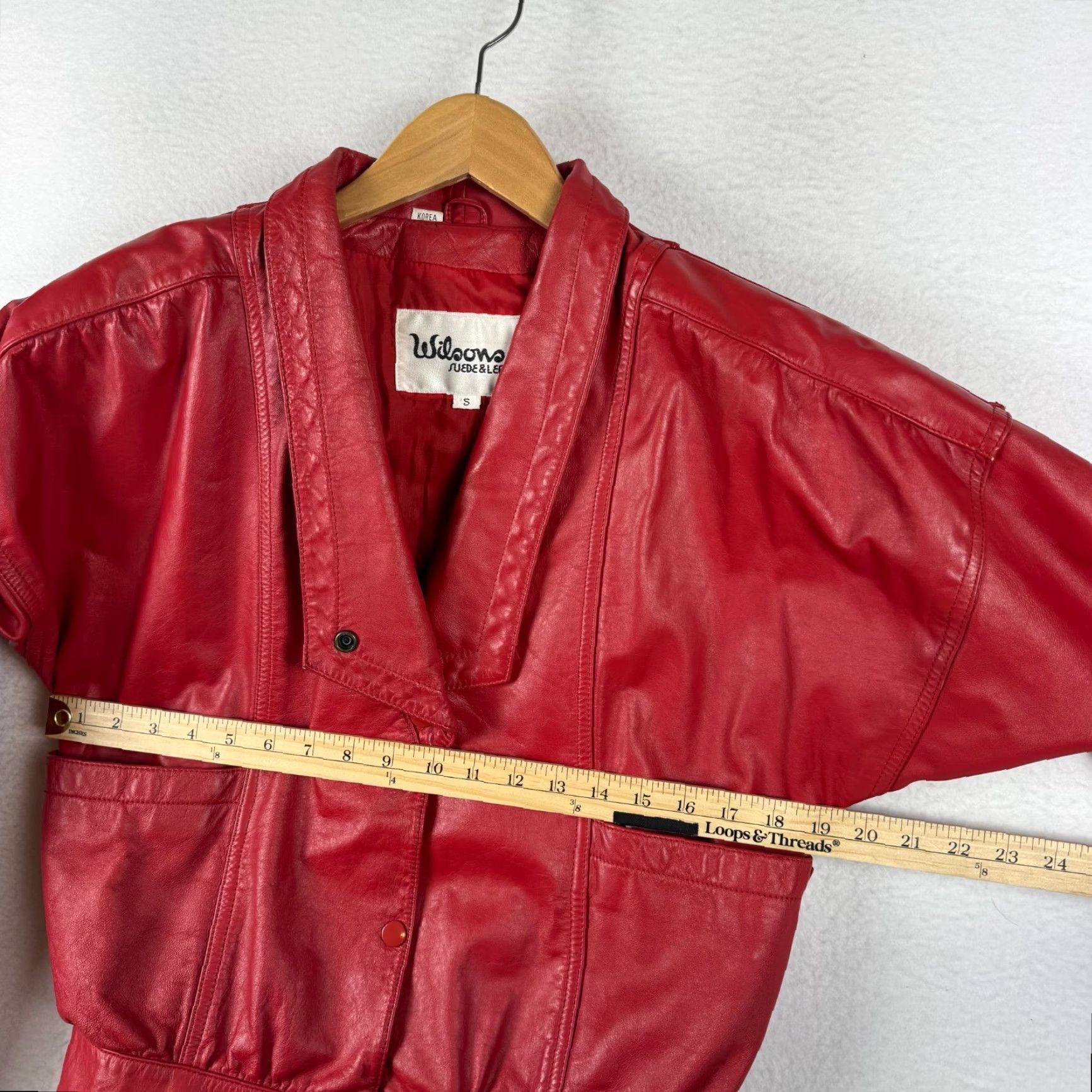 Vintage VINTAGE Wilsons Leather Motorcycle Jacket Womens Small Red Leather Moto 80s 90s Size S / US 4 / IT 40 - 7 Thumbnail