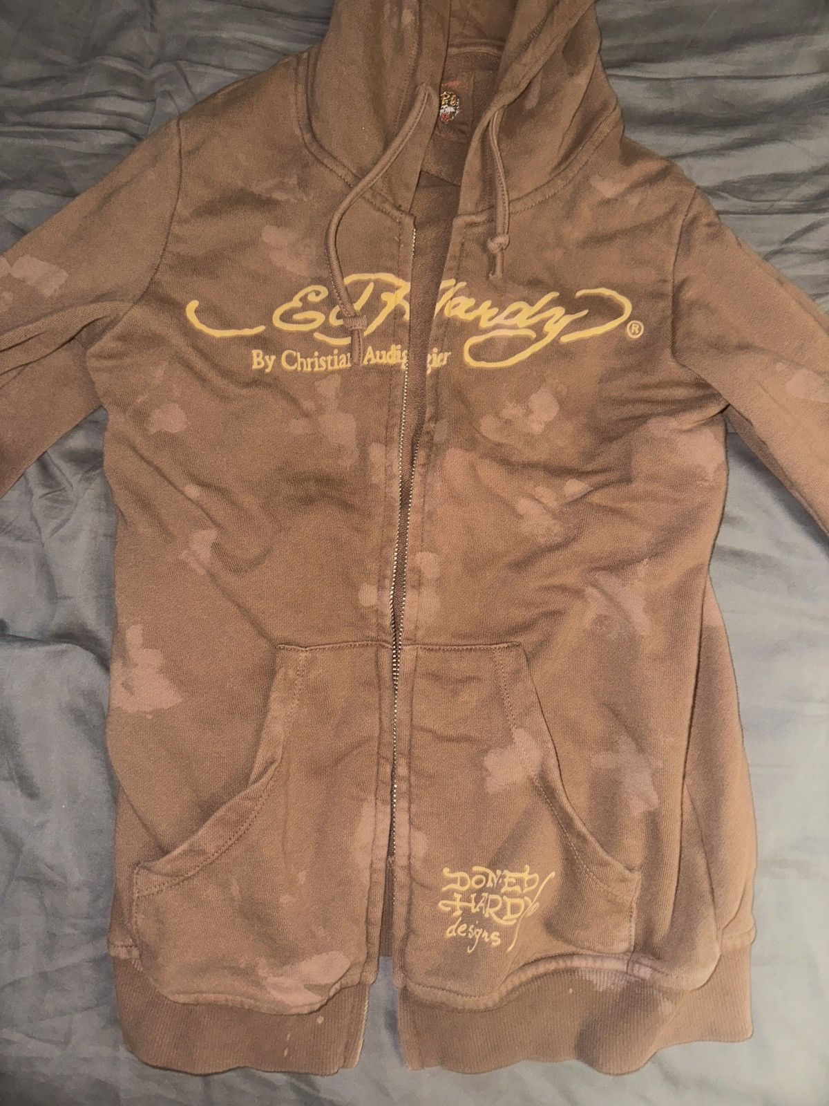 Christian Audigier × Ed Hardy Y2K Ed Hardy Rhinestone Womens Zip-Up Size M / US 6-8 / IT 42-44 - 2 Thumbnail