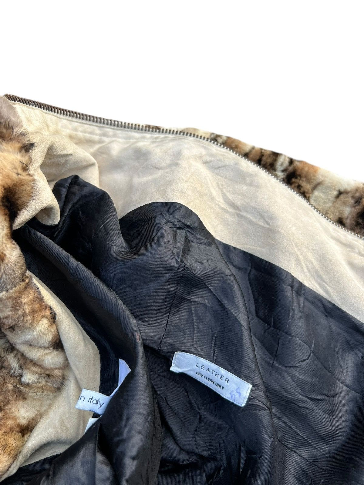 Costume National Archive Costume National Leather Fur Bomber Jacket Size US XS / EU 42 / 0 - 17 Thumbnail