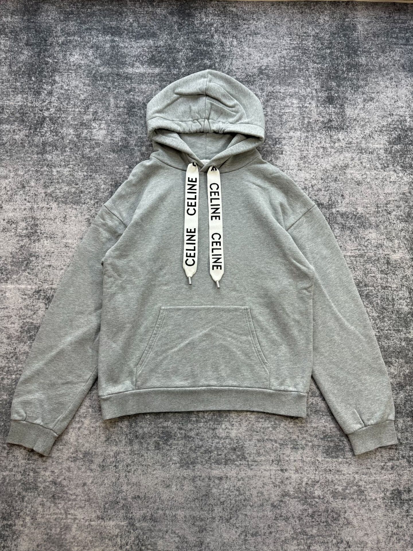 Celine gray logo hoodie with drawstring Size US M / EU 48-50 / 2 - 1 Thumbnail