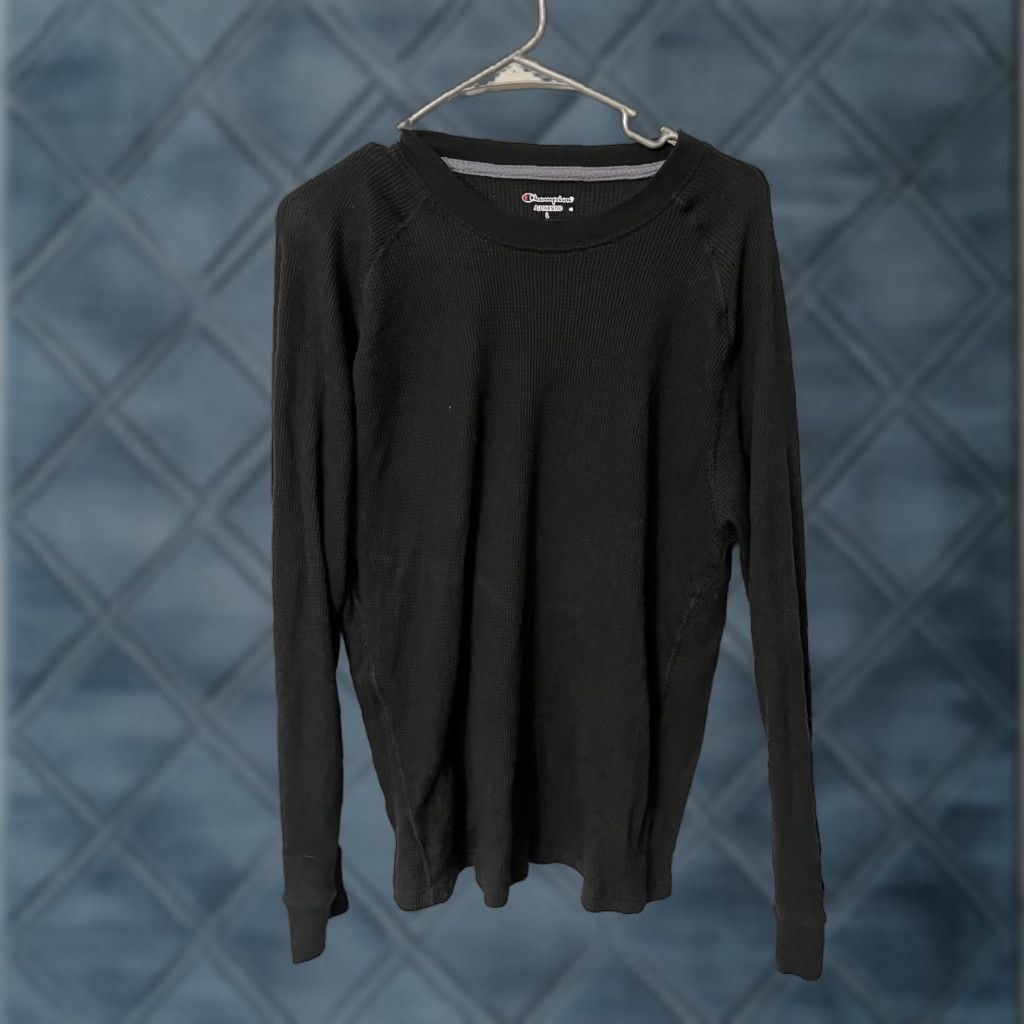 Champion Champion Shirt Men L Black Cotton Knit Casual Logo 90s Hip Hop City Classic Dad Regular Fit T-Shirt Size US L / EU 52-54 / 3 - 1 Thumbnail