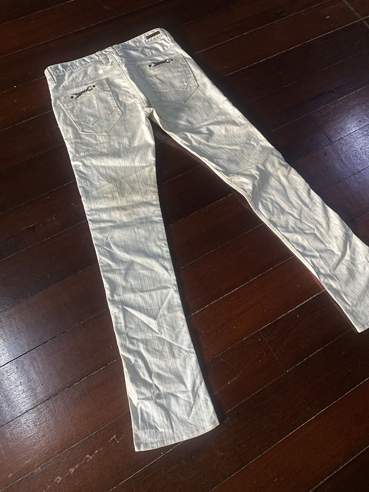 Nicole Club Fire 🔥 design NICOLE CLUB boot cut wide leg low rise jeans Size US 33 - 13 Thumbnail