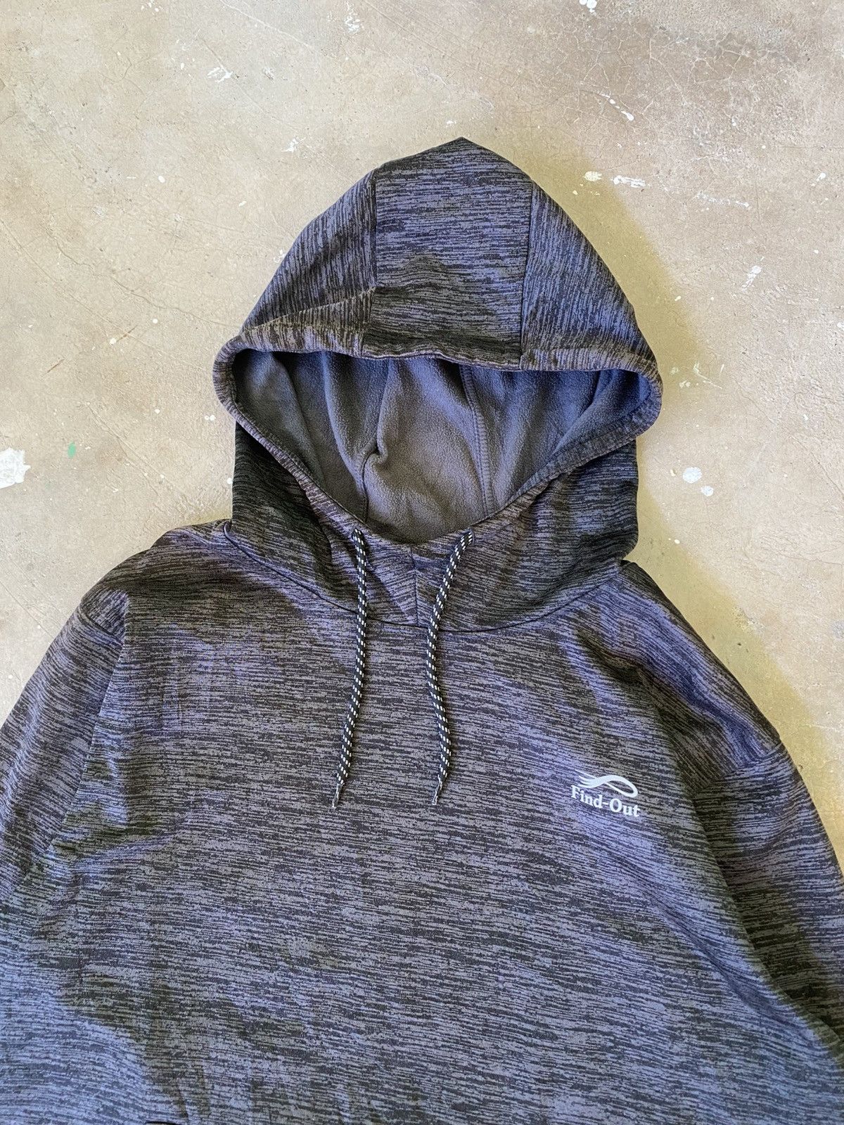 Japanese Brand Find-Out Fleece Lined Tech Hoodie Japan XL Grey Size US XL / EU 56 / 4 - 4 Thumbnail
