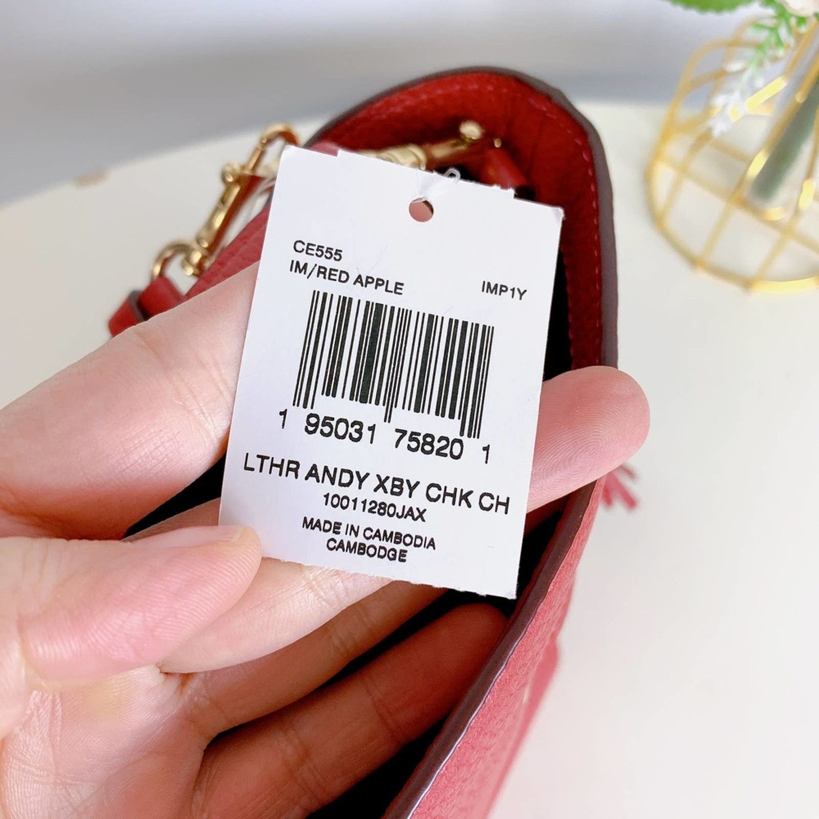 Coach Coach CE555 Andy Crossbody In Gold/Red Apple Size ONE SIZE - 9 Thumbnail
