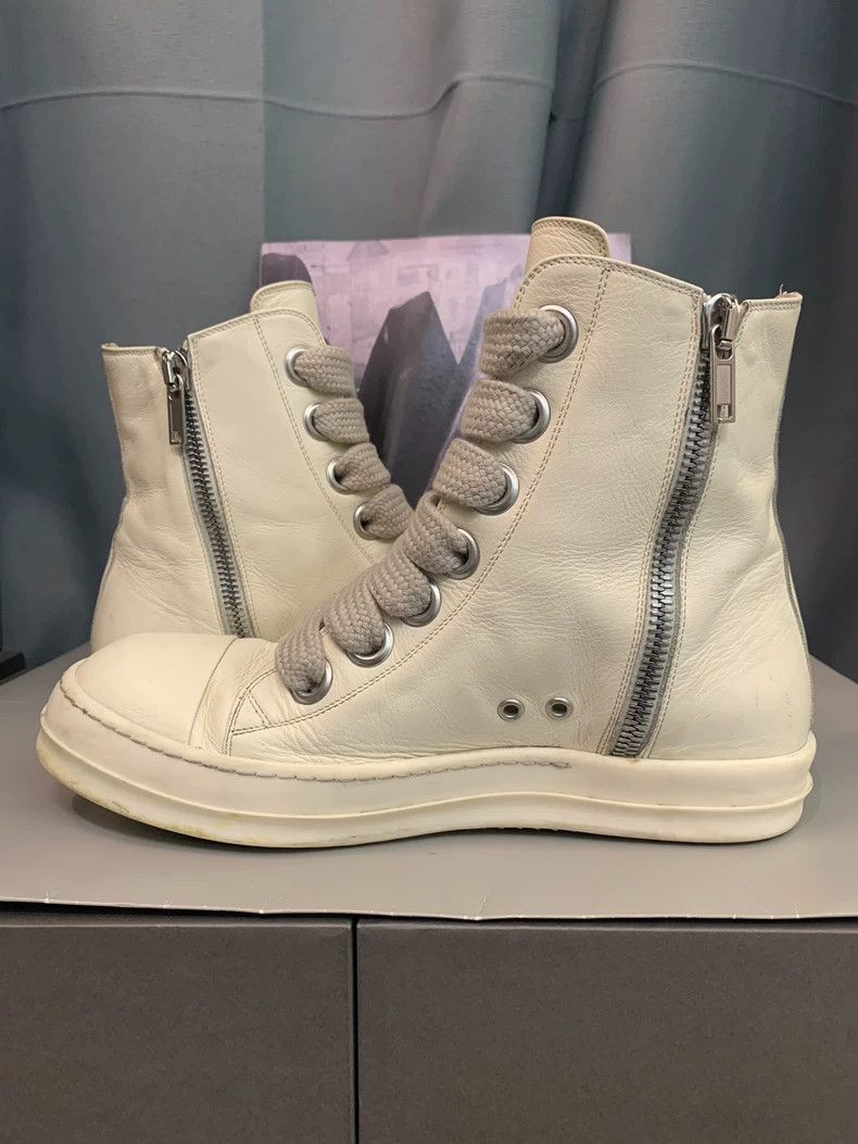 Rick Owens Rick Owens Wide shoelace thick strap high-top cowhide leat Size US 10 / EU 43 - 6 Thumbnail