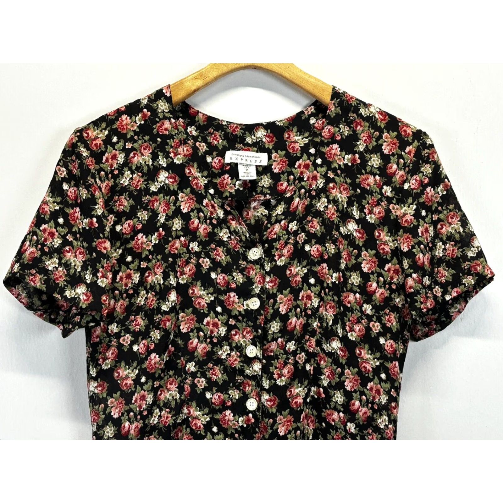 Express Vintage Express Compagnie Internationale Y2K Floral Short Romper 11 Grunge Skate Size 32" / US 10 / IT 46 - 3 Thumbnail