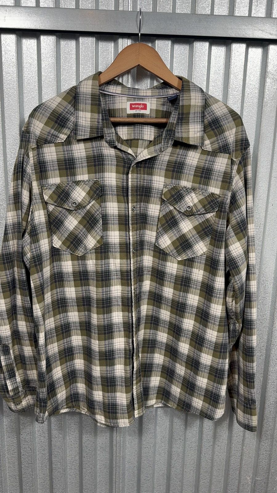 Wrangler Vintage Western Wrangler Plaid Button Up Cowboy Shirt Size US XXL / EU 58 / 5 - 6 Thumbnail