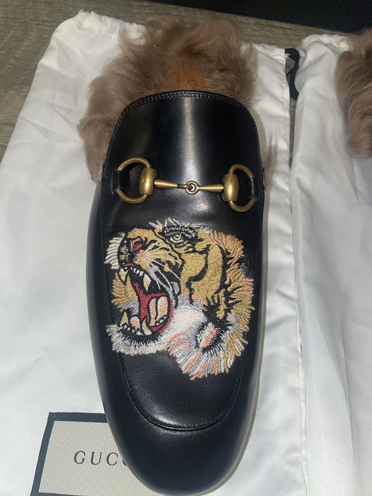 Gucci Gucci Princetown Fur Black Leather Rare Sold Out Size US 9 / EU 42 - 9 Thumbnail