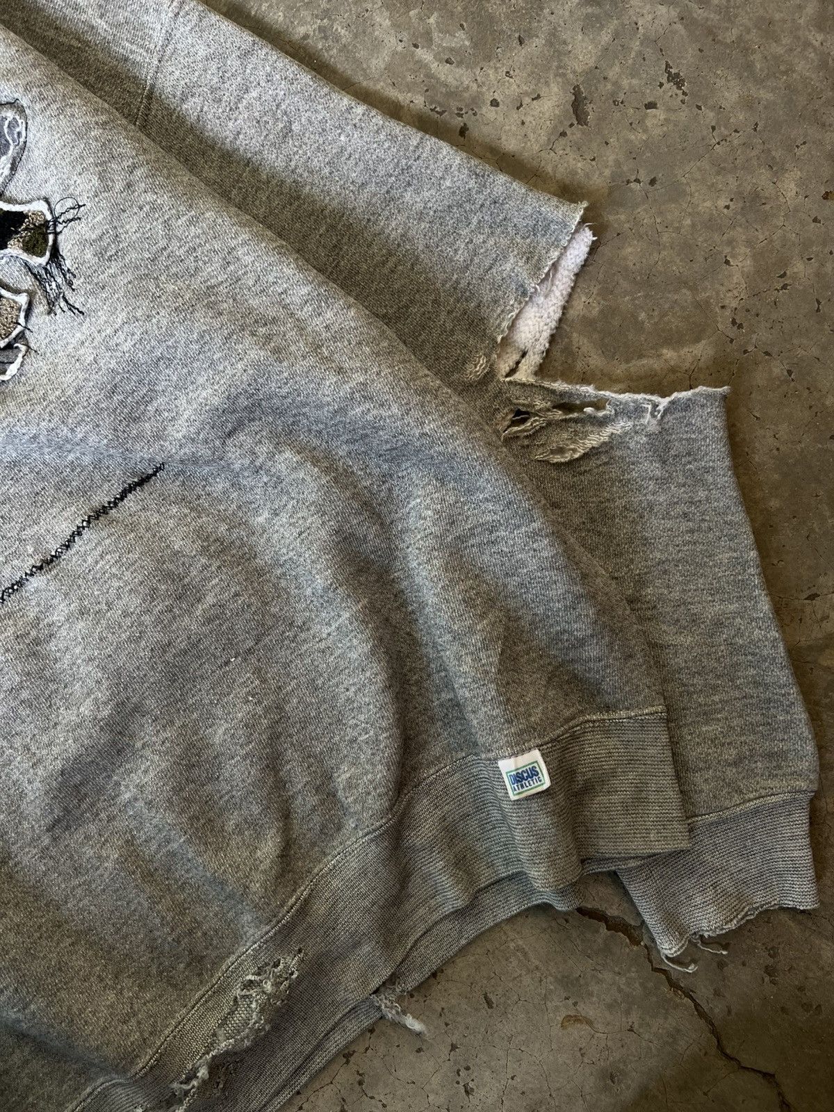 Russell Athletic Thrashed Vintage 90s NY Discus Long Sleeve Distressed ERD Size US M / EU 48-50 / 2 - 7 Thumbnail