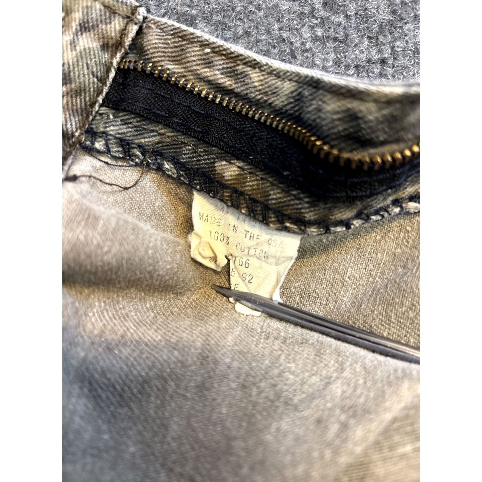 Bark VINTAGE Trebark USA Made Men’s L Tree Bark Camo Cargo Pants Brown Cargo Pocket Straight Leg 80s 90s Mens Size US 33 - 7 Thumbnail