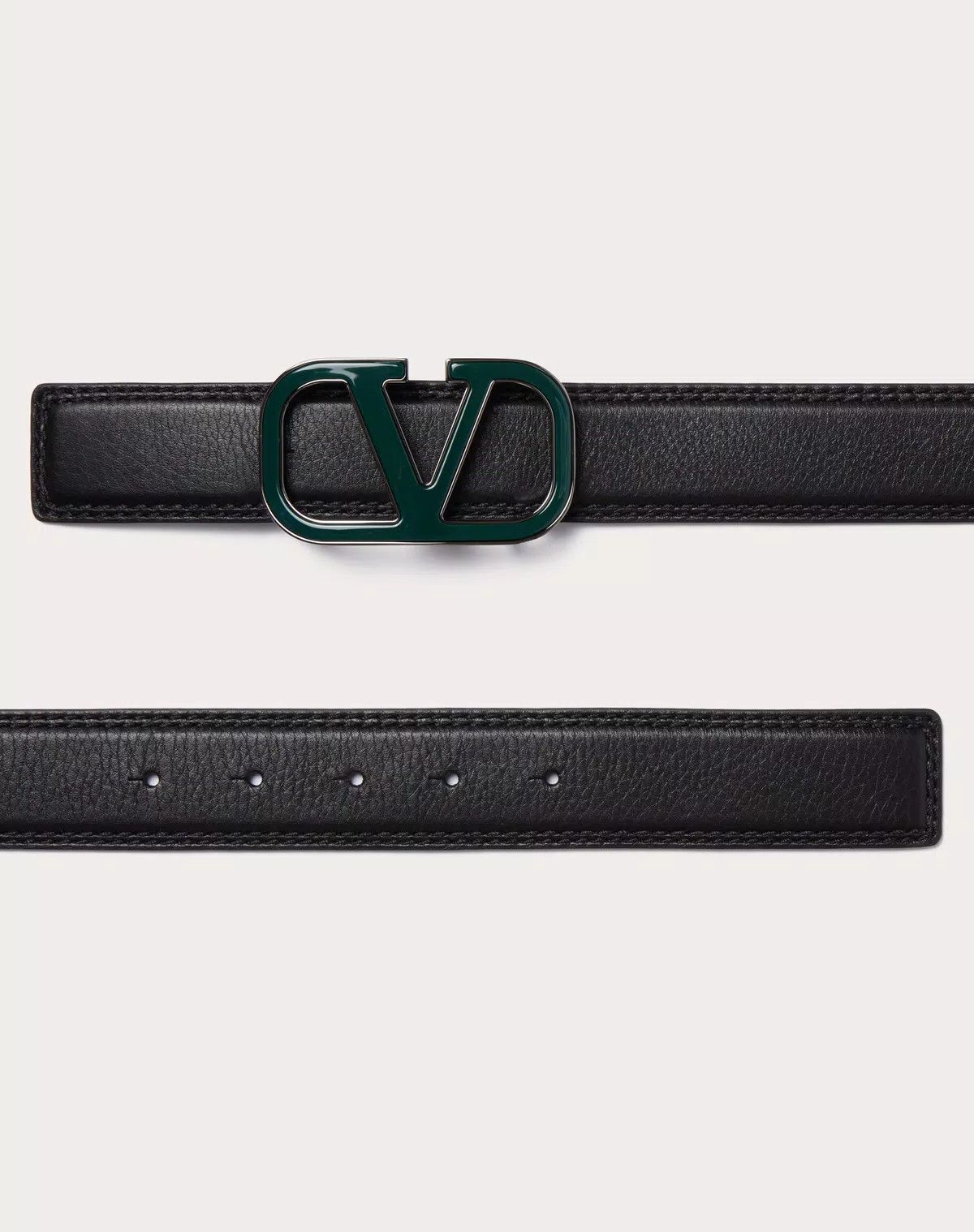Valentino oc11z0725 Size:090/Elk Print Calfskin 35 Mm in Black Size ONE SIZE - 3 Thumbnail