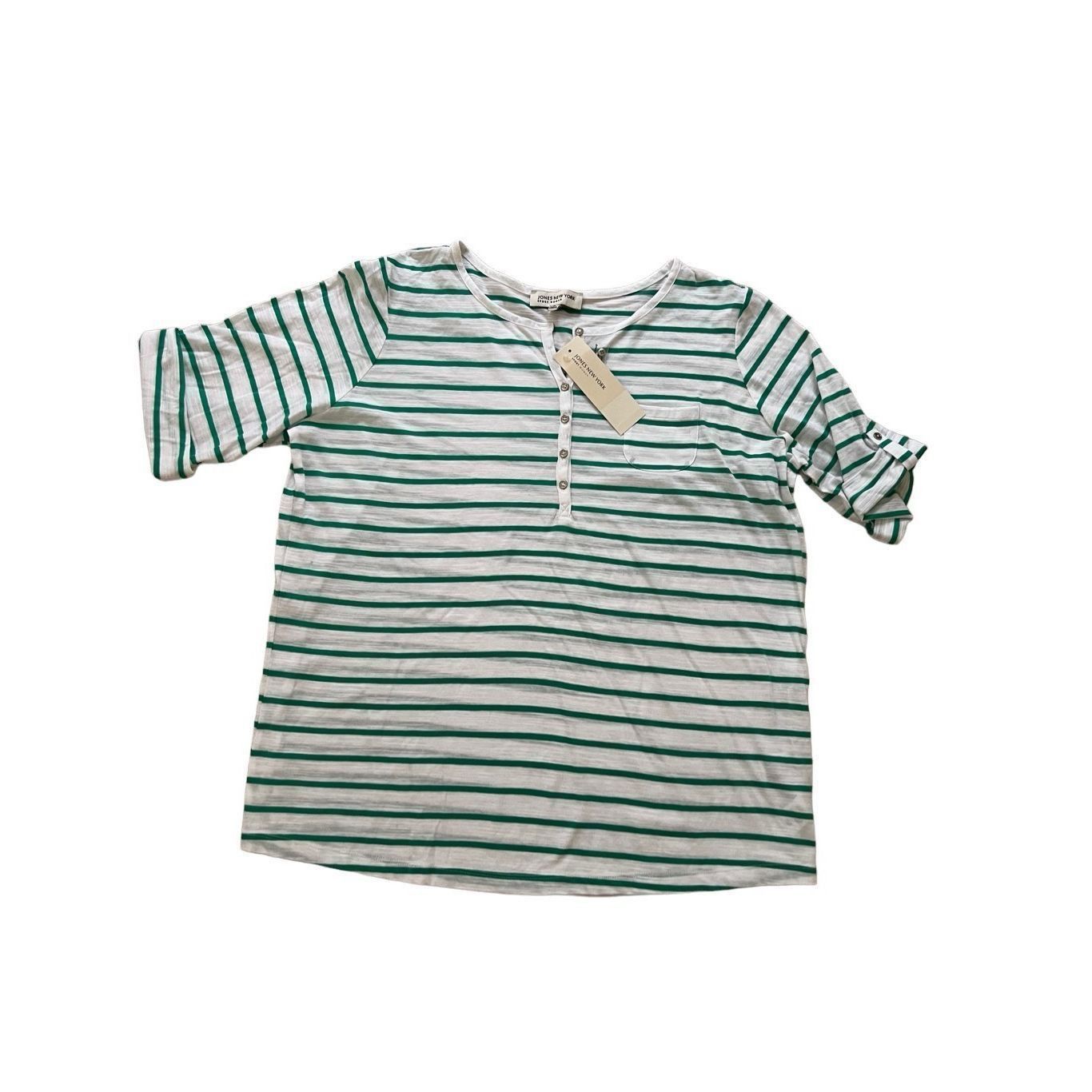 Jones New York Jones New York stripped short sleeve tee size 1X Size XL / US 12-14 / IT 48-50 - 1 Thumbnail