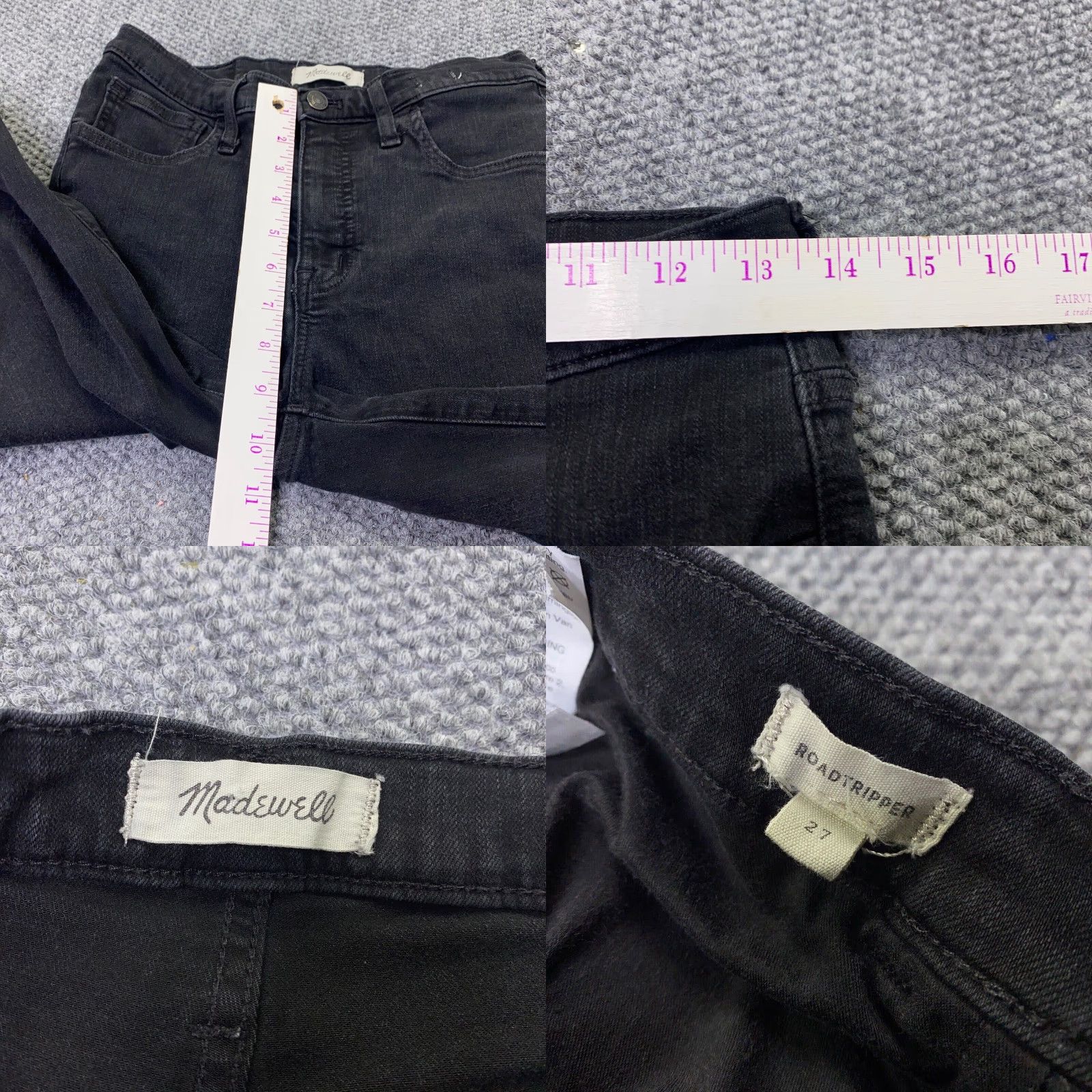 Madewell Madewell Jeans Womens High Rise Slim Stretch Skinny 27 Black Denim Trousers Jeans Size 27" / US 4 / IT 40 - 8 Thumbnail