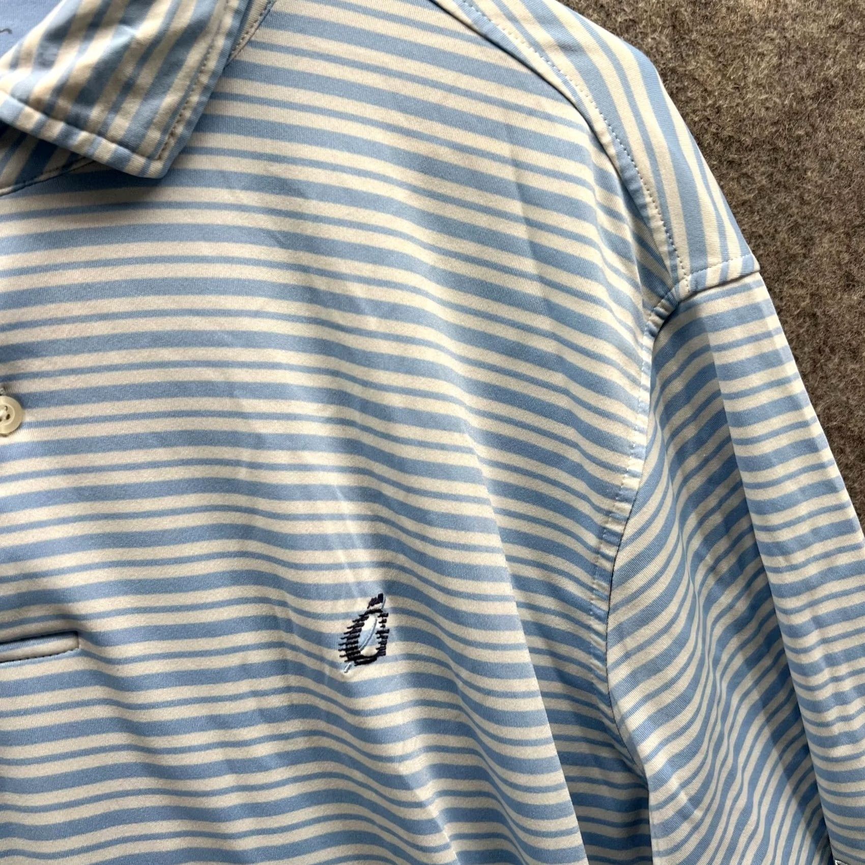 Vintage Fairway & Greene Polo Shirt Mens XL Blue Stripes USA Golf Golfer Club Course Shirt Size US XL / EU 56 / 4 - 6 Thumbnail