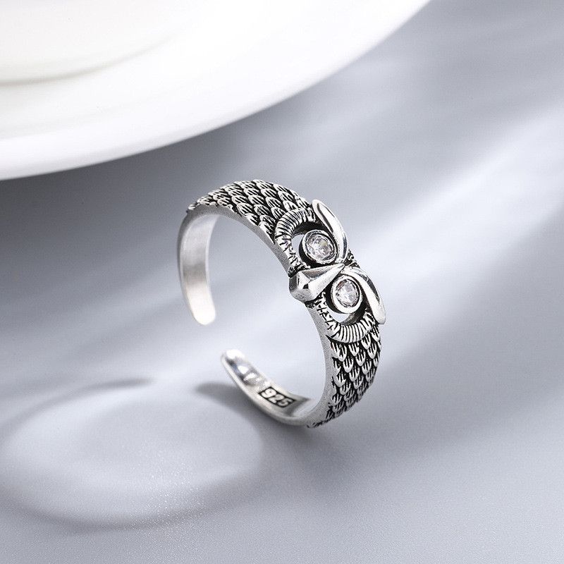 Jewelry Creative Owl Zircon Ring Size ONE SIZE - 3 Thumbnail