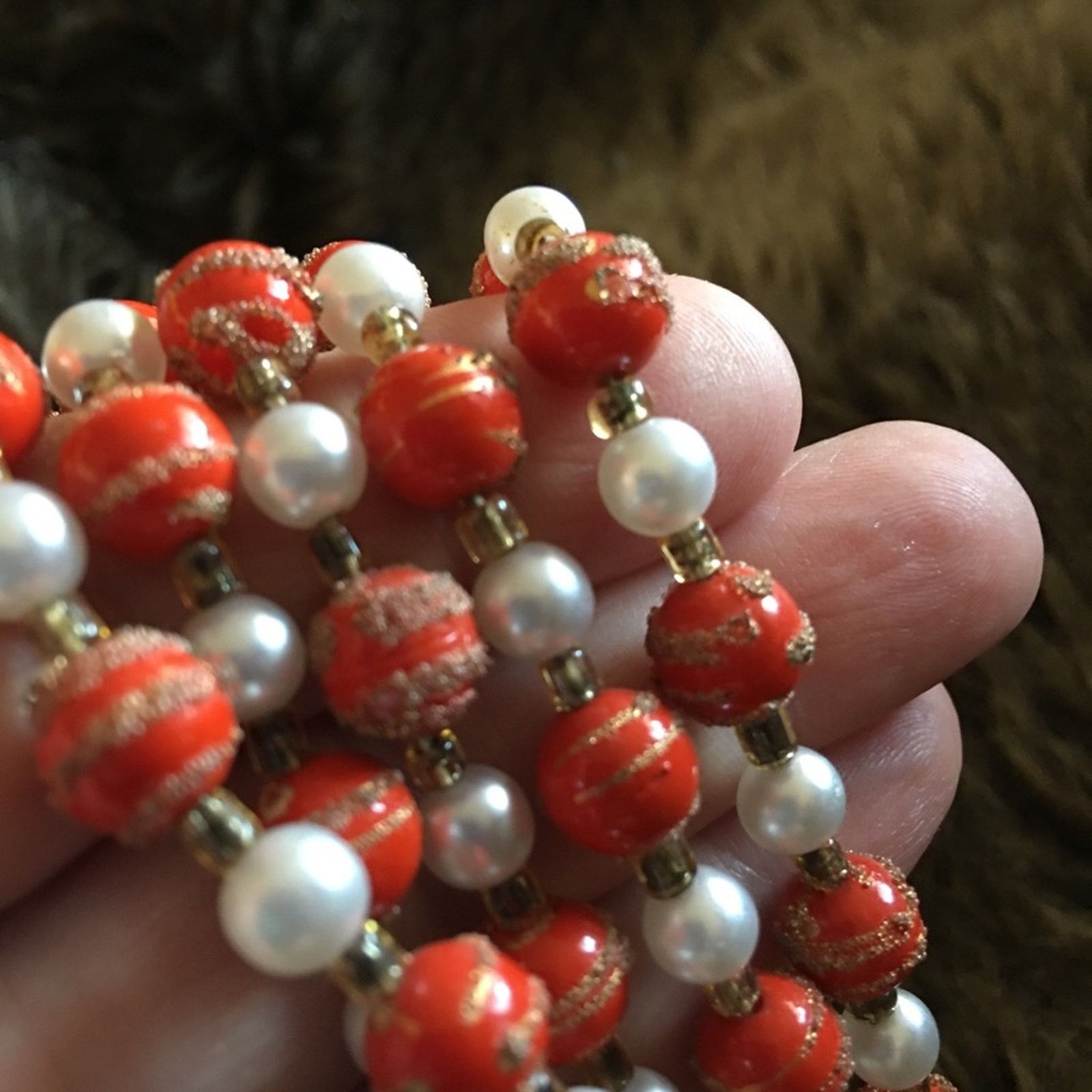 Vintage Vintage multi strand sparkle painted bead necklace Size ONE SIZE - 7 Thumbnail