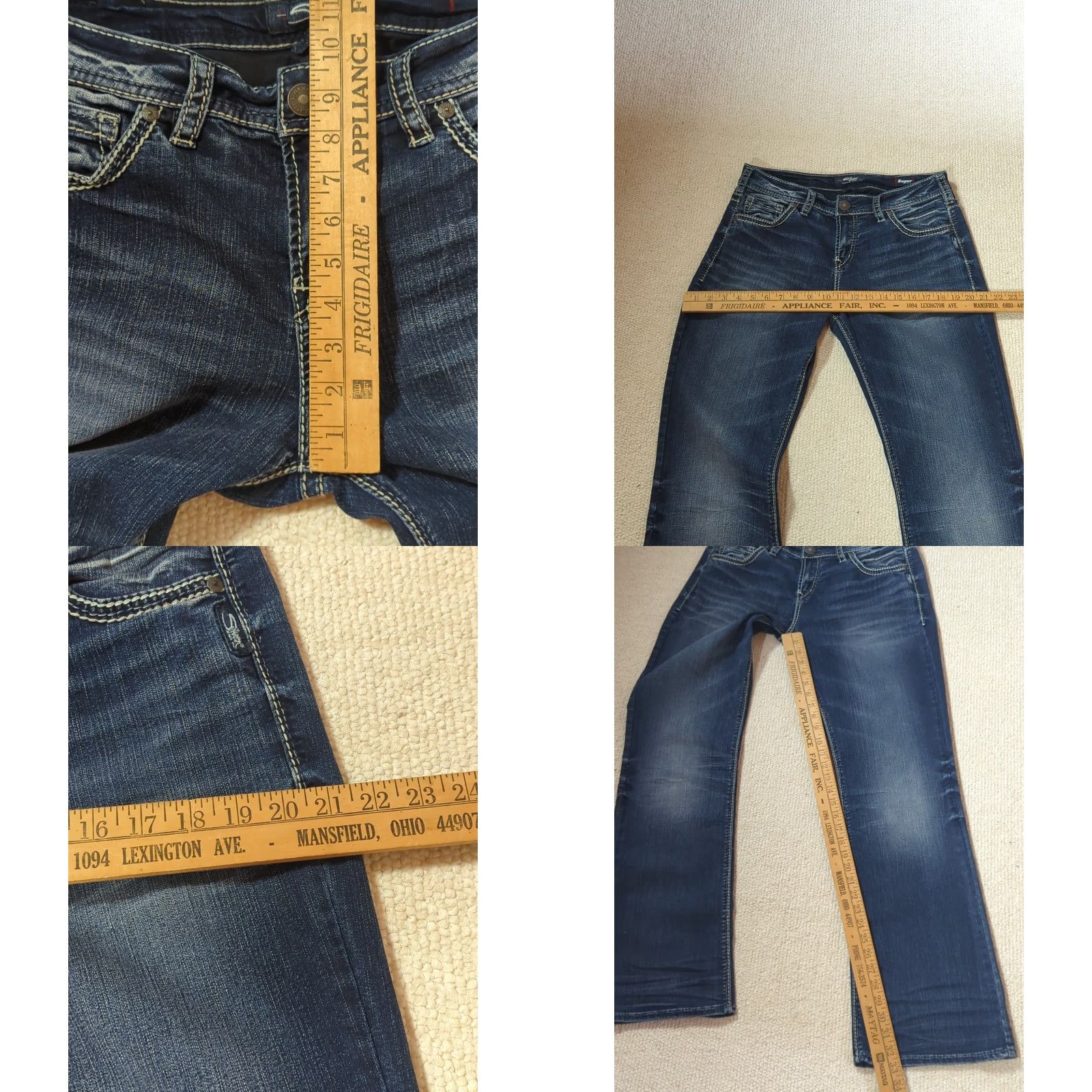 Silver Jeans Co. Silver Jeans Suki High Boot Cut Super Stretch 32X33 Medium Wash Women Jeans Regular 5-Pocket Logo Embellished"} Size 24" / US 00 / IT 34 - 9 Thumbnail