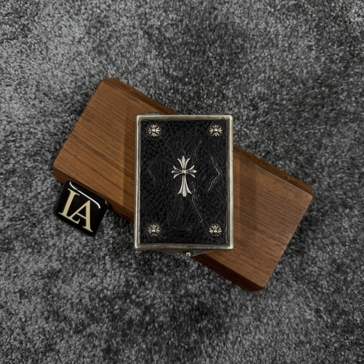 Chrome Hearts Chrome Hearts Cigarette Case Silver Cross and Leather Cross Size ONE SIZE - 1 Thumbnail