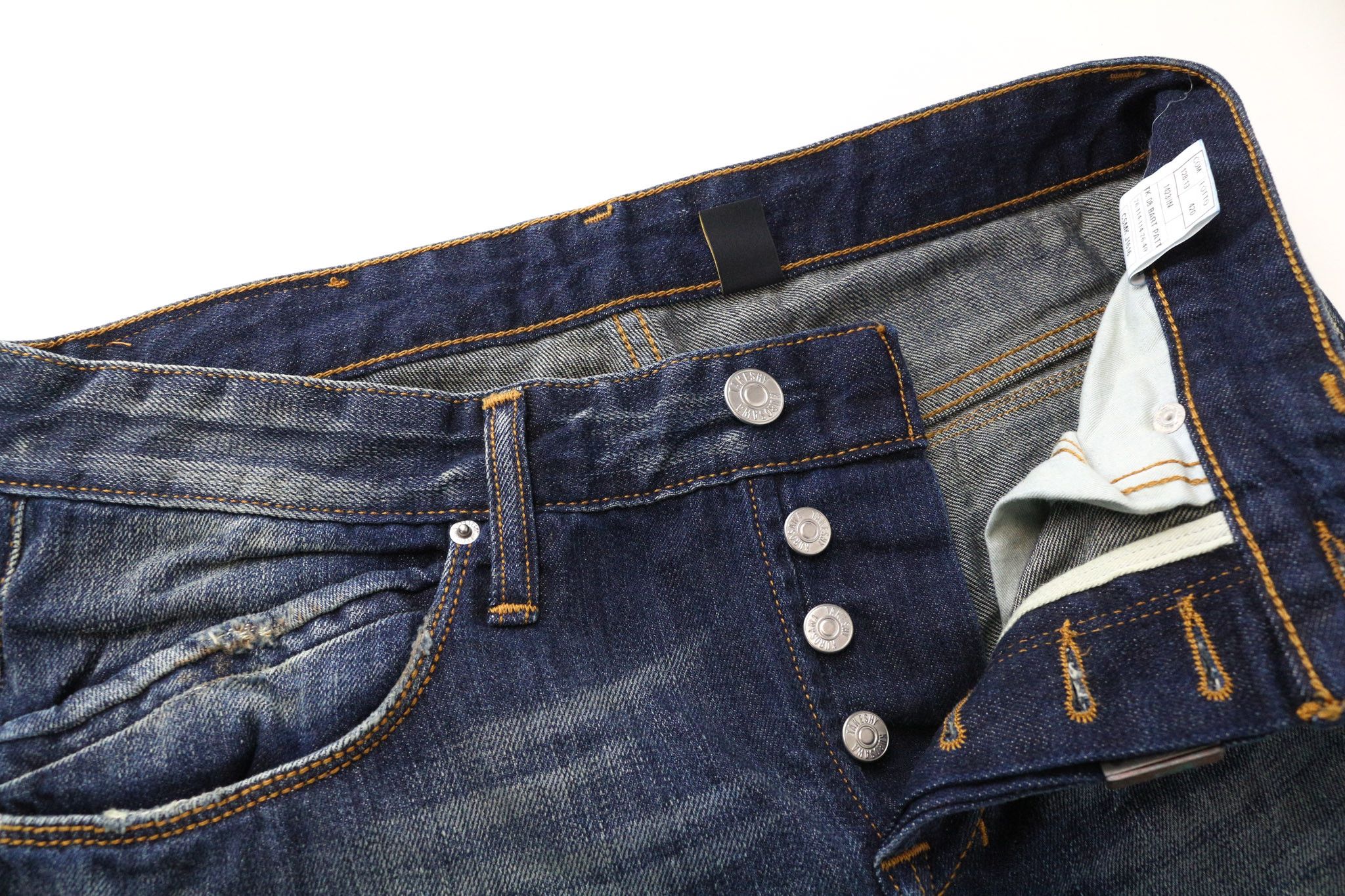 Takeshy Kurosawa W32 Slim Blue Cotton Distressed Wash Jeans 75368 Size US 32 / EU 48 - 3 Thumbnail