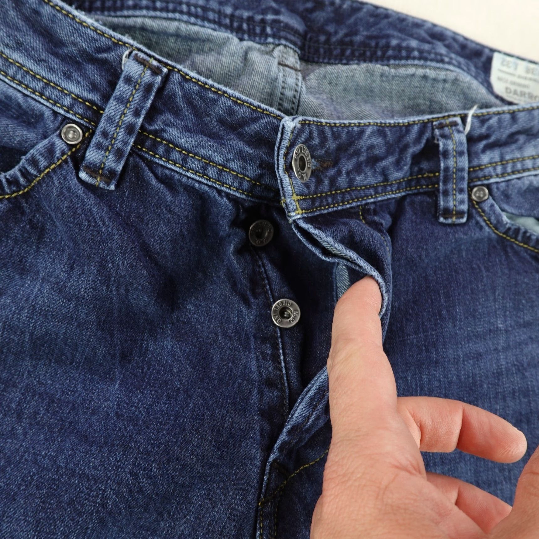 Diesel Diesel Jeans Mens 38 Blue Denim Darron Tapered Slim Fit Faded Button Fly Jeans Mens Size US 36 / EU 52 - 4 Thumbnail