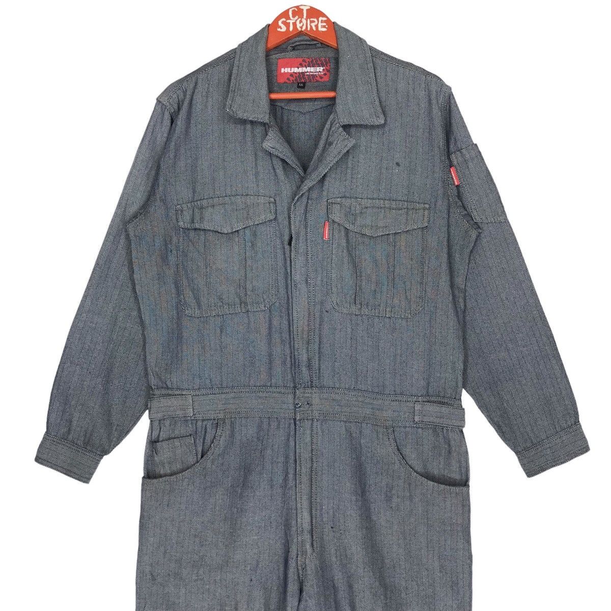 Vintage Hummer Striped Coveralls Size US 41 - 2 Thumbnail