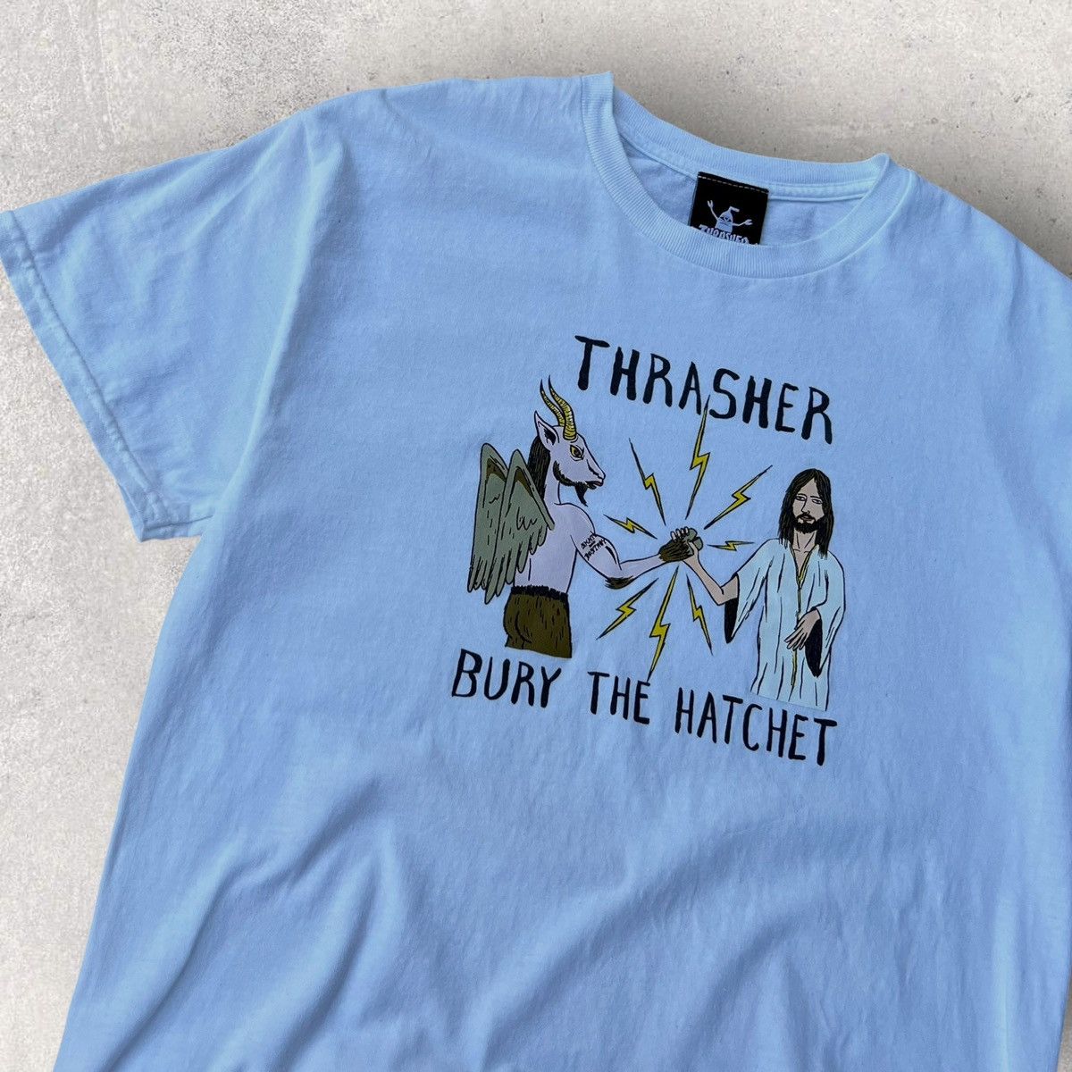 Thrasher vintage rare Thrasher X Toy Machine BTH T-Shirt skate Jesus Size US M / EU 48-50 / 2 - 3 Thumbnail