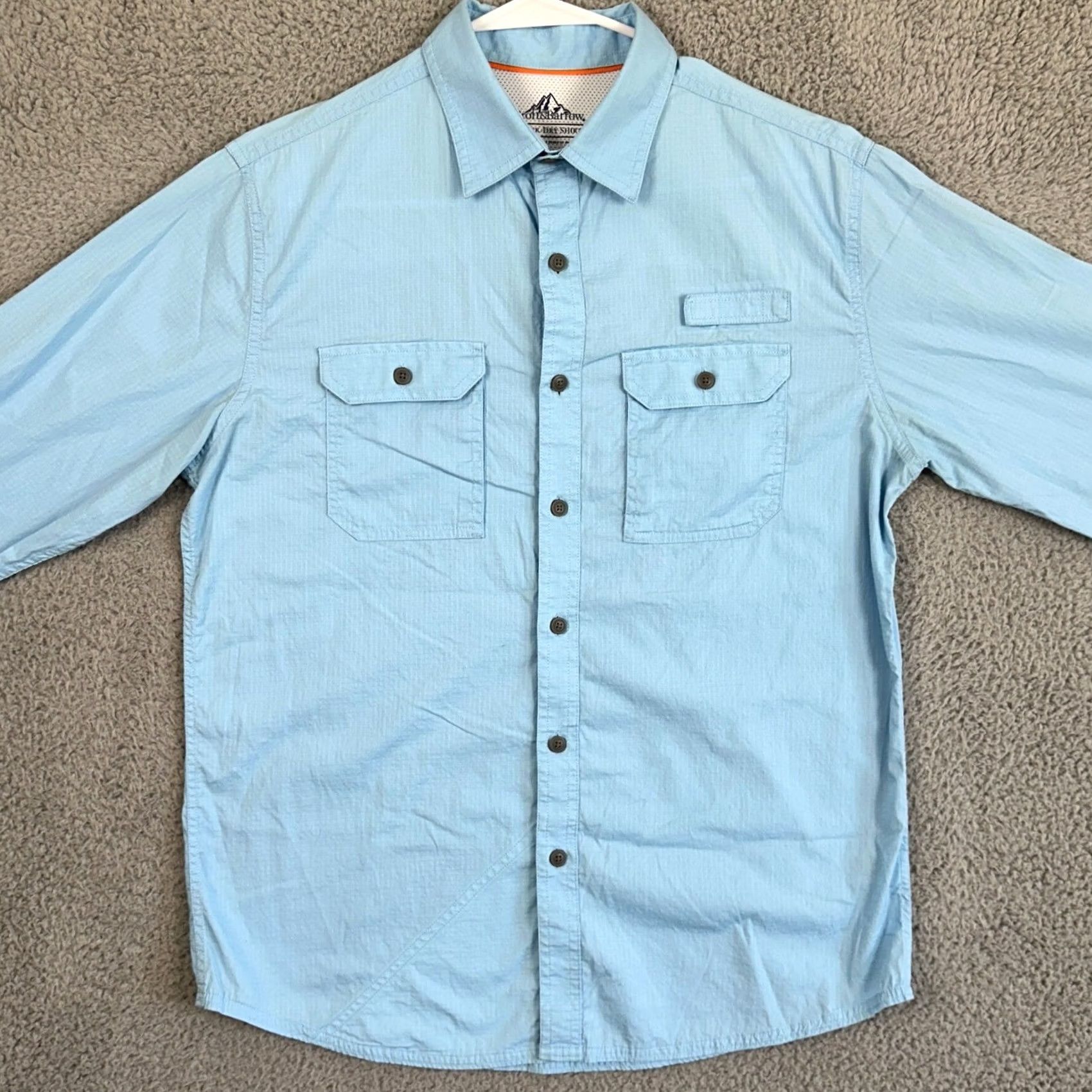 Croft & Barrow Croft Barrow Shirt Mens Medium Blue Quick Dry Ripstop Vented Pockets Hiking Button-Up Shirt Size US M / EU 48-50 / 2 - 3 Thumbnail