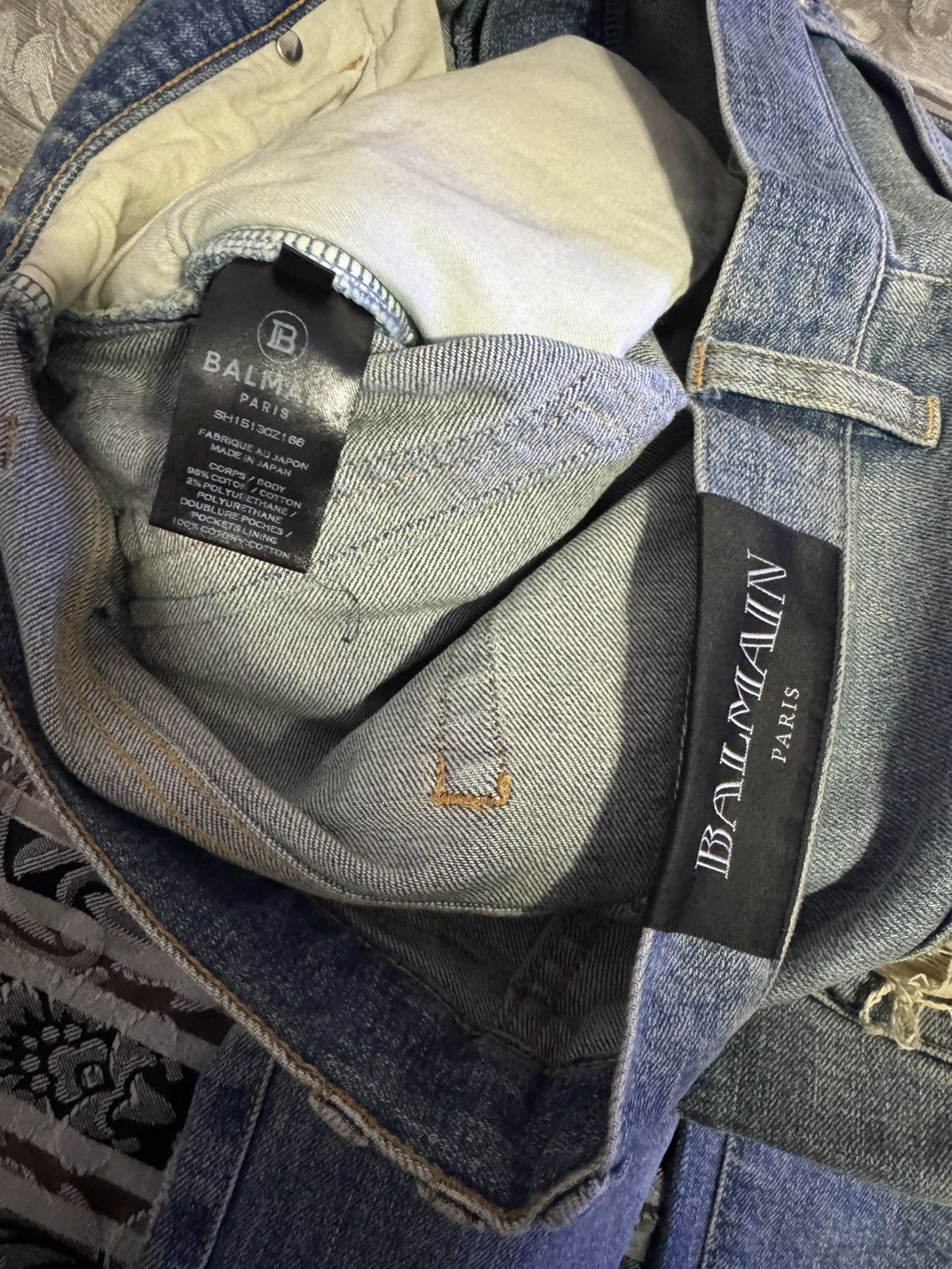 Balmain Light Blue Balmain Biker Slim Size US 32 / EU 48 - 4 Thumbnail