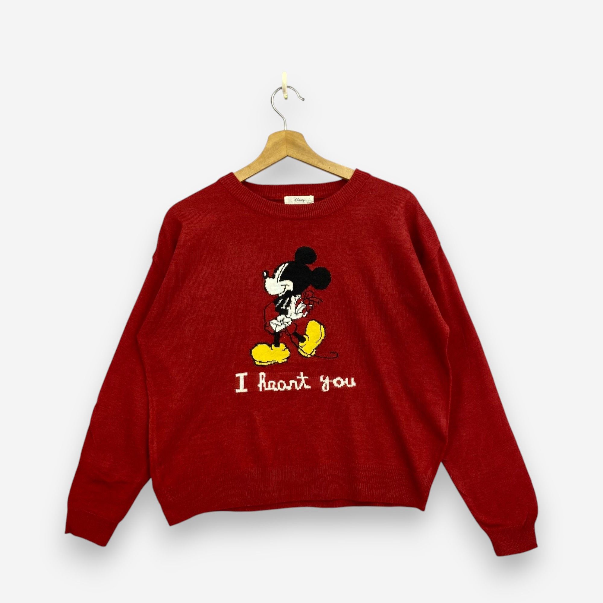 Disney Vintage Mickey Mouse Knitwear Sweater Y2K Ribbed Sweatshirt Size US M / EU 48-50 / 2 - 1 Thumbnail