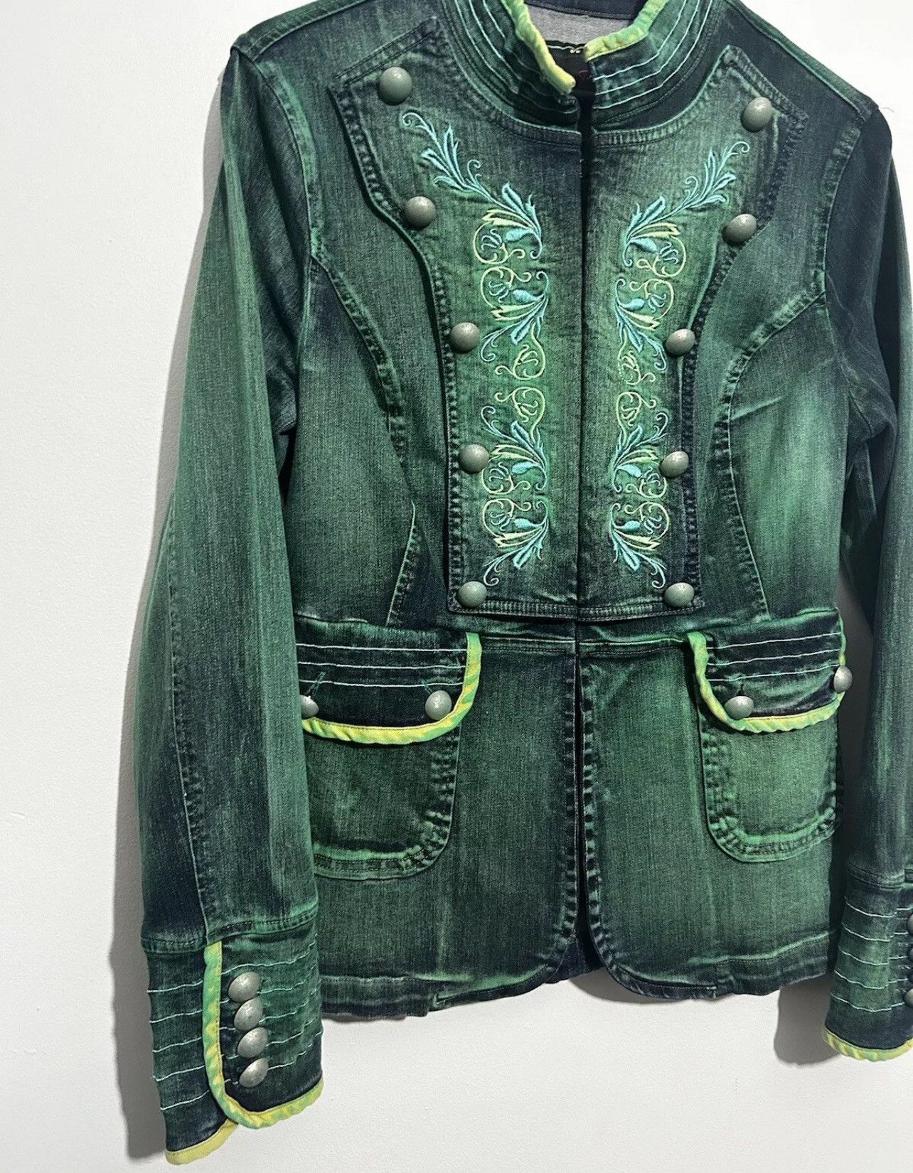Other Beatrice Von Tresckow Jacket Size 12 Green Embroidered Size M / US 6-8 / IT 42-44 - 2 Thumbnail