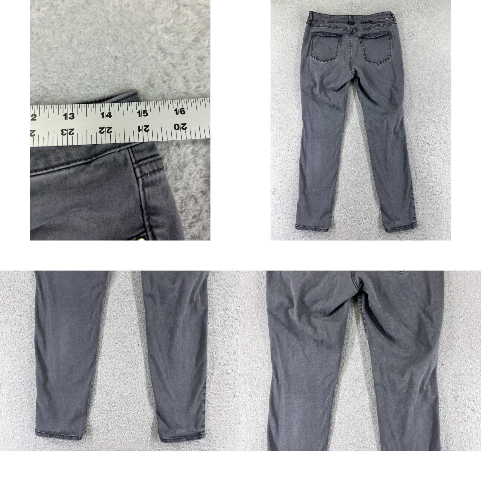 Vintage Sonoma Jeans Womens 10 Gray Skinny Leg Cotton Viscose Blend Stretch 28x27 Casual Slim Denim Modern 90s? Size 32" / US 10 / IT 46 - 9 Thumbnail